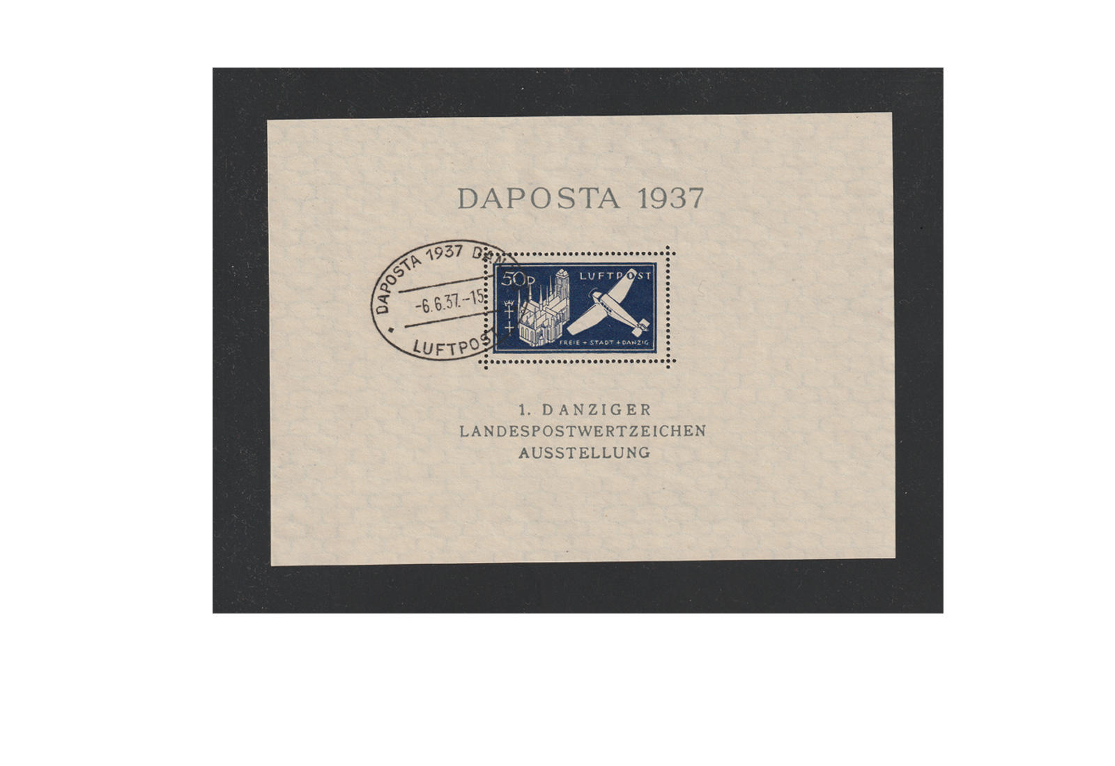 Briefmarke Danzig Block 2 a SST DAPOSTA 1937