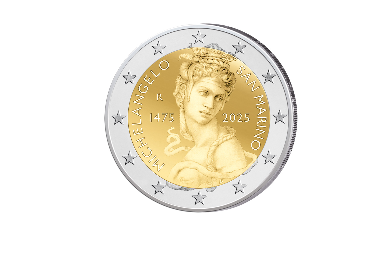 2 Euro 2025 San Marino 550. Geburtstag Michelangelo Reverse-Proof (PP)