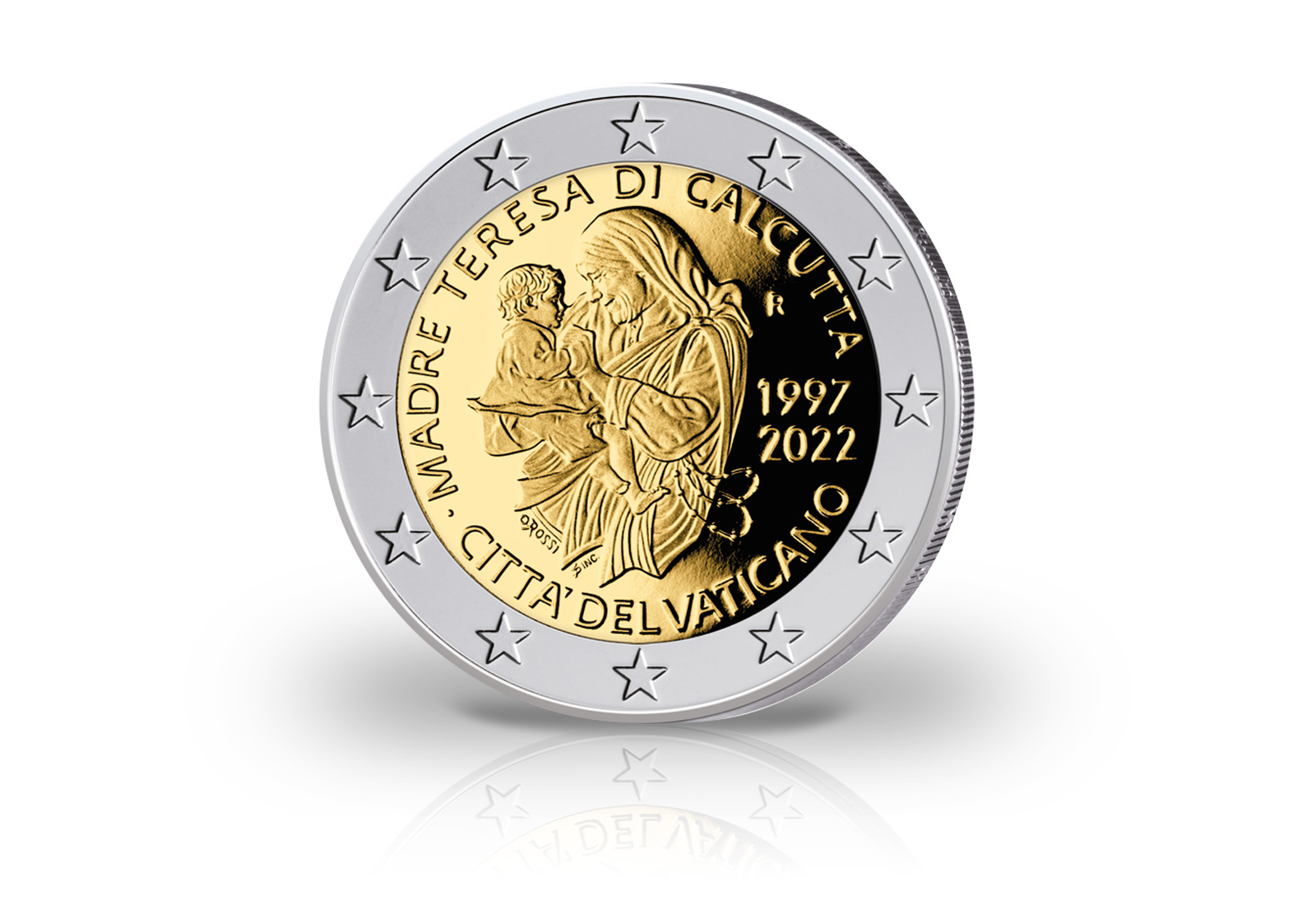 2 Euro 2022 Vatikan 25. Todestag Mutter Teresa in Coincard