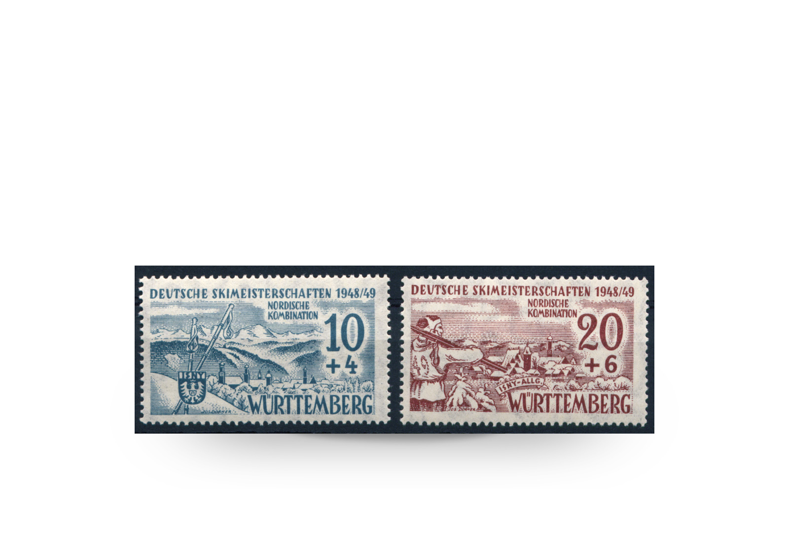 Württemberg Mi.Nr. 38/39 gestempelt