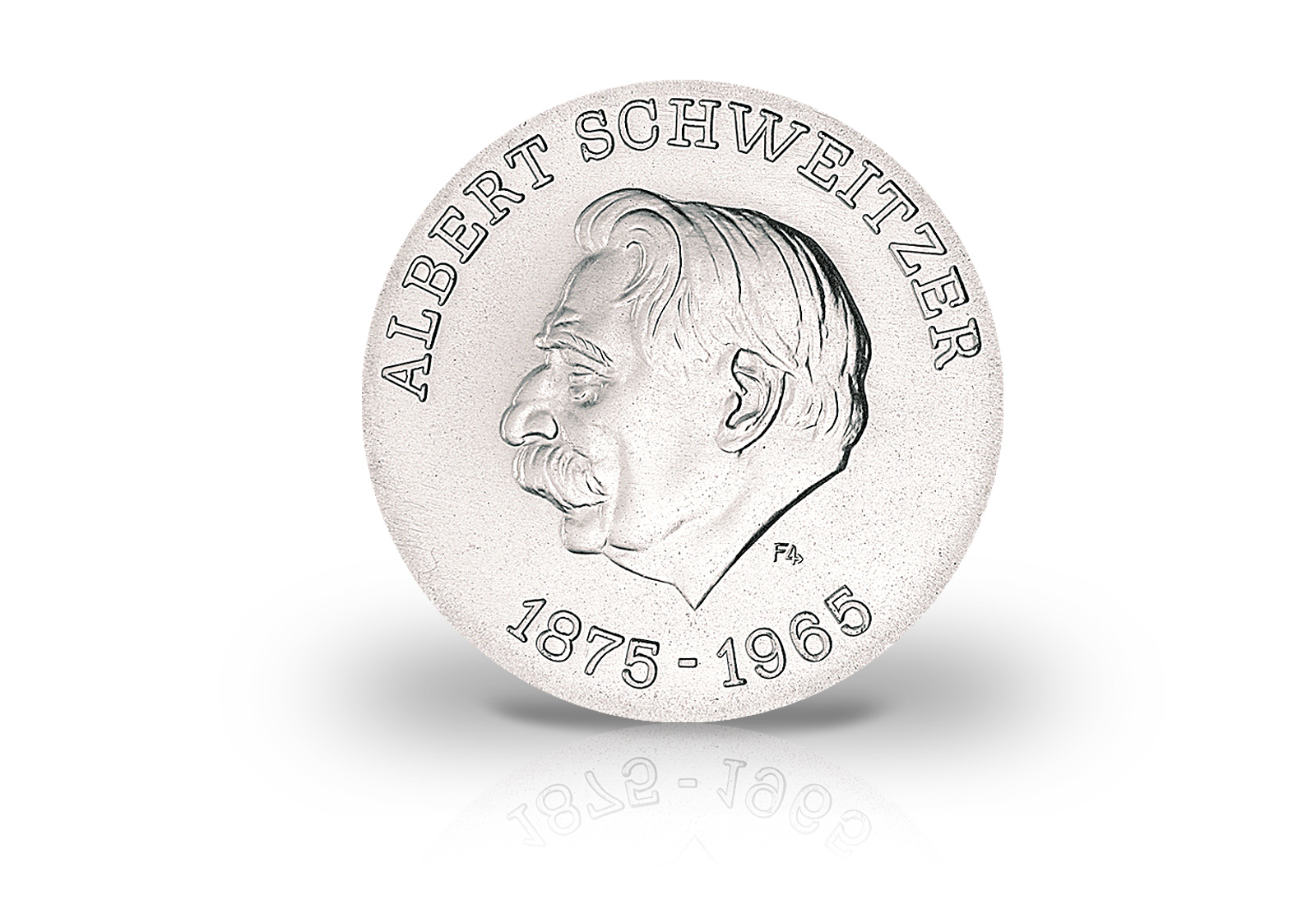 10 Mark Gedenkmünze 1975 DDR 100. Geburtstag von Albert Schweitzer Jaeger-Nr. 1554