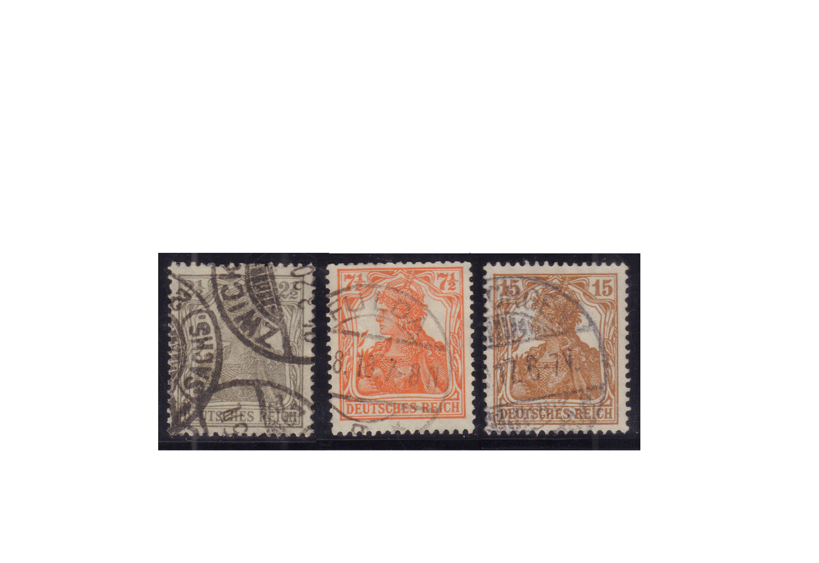 Deutsches Reich Michel-Nr. 98/100 gestempelt