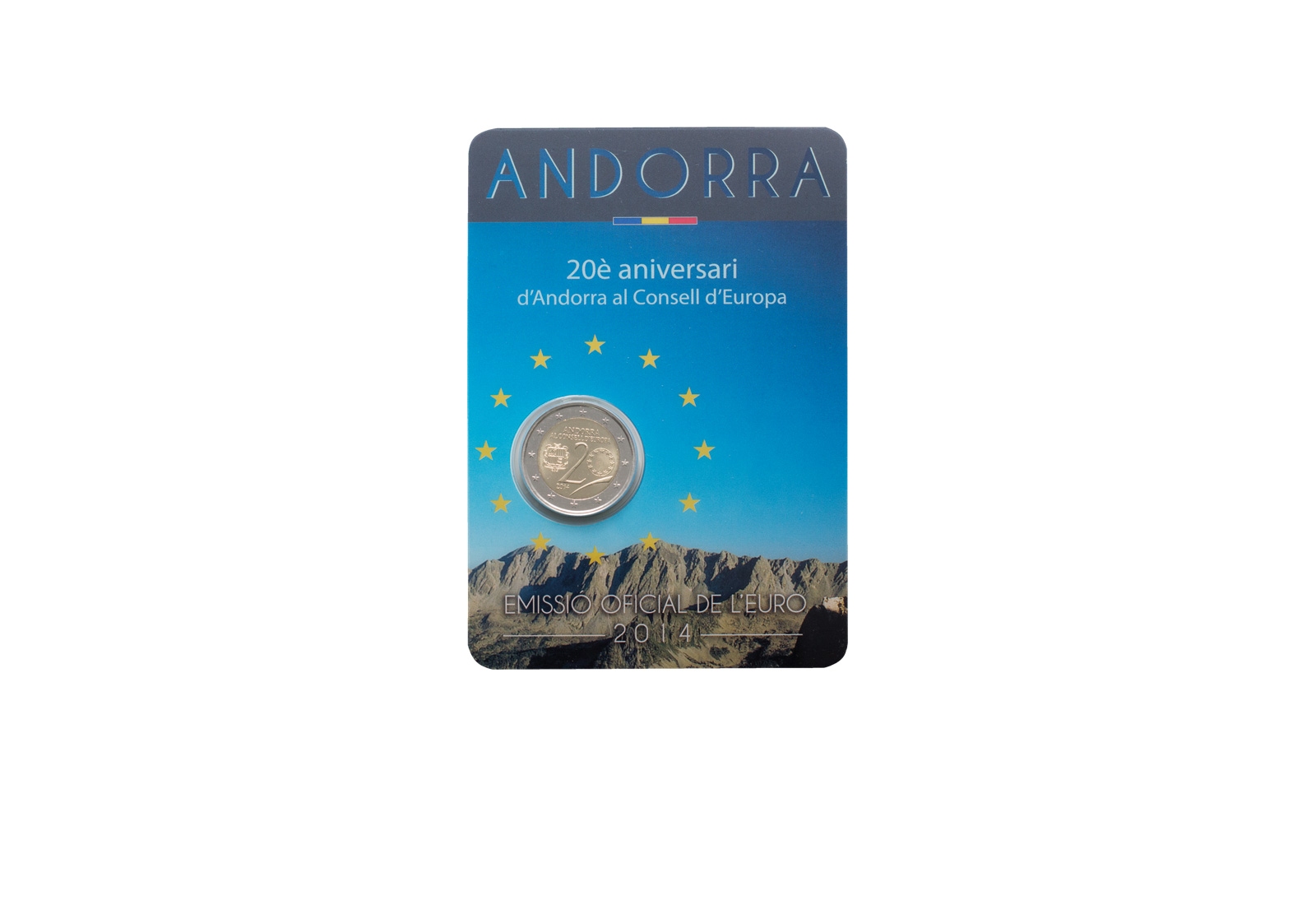 2 Euro 2014 Andorra 20. Jahrestag Europarat st im Blister