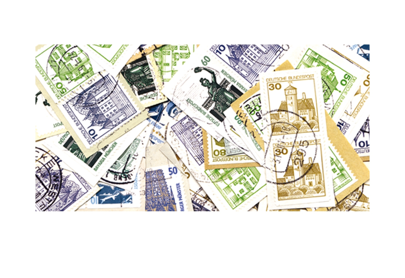 BRD Briefmarken 100g Heftchenmarken