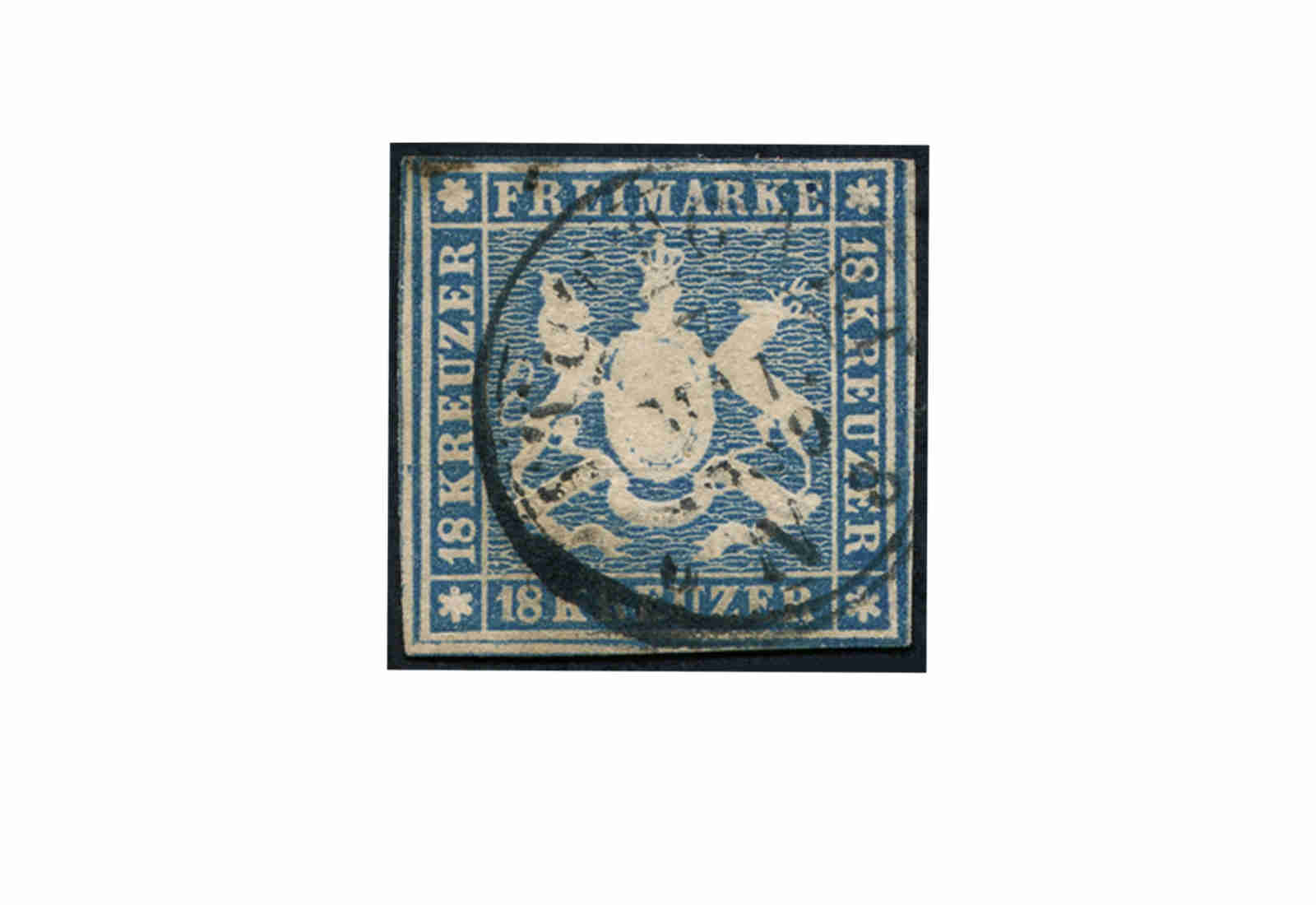 Briefmarke Altdeutschland Württemberg Freimarke 1857 Michel-Nr. 10 gestempelt geprüft