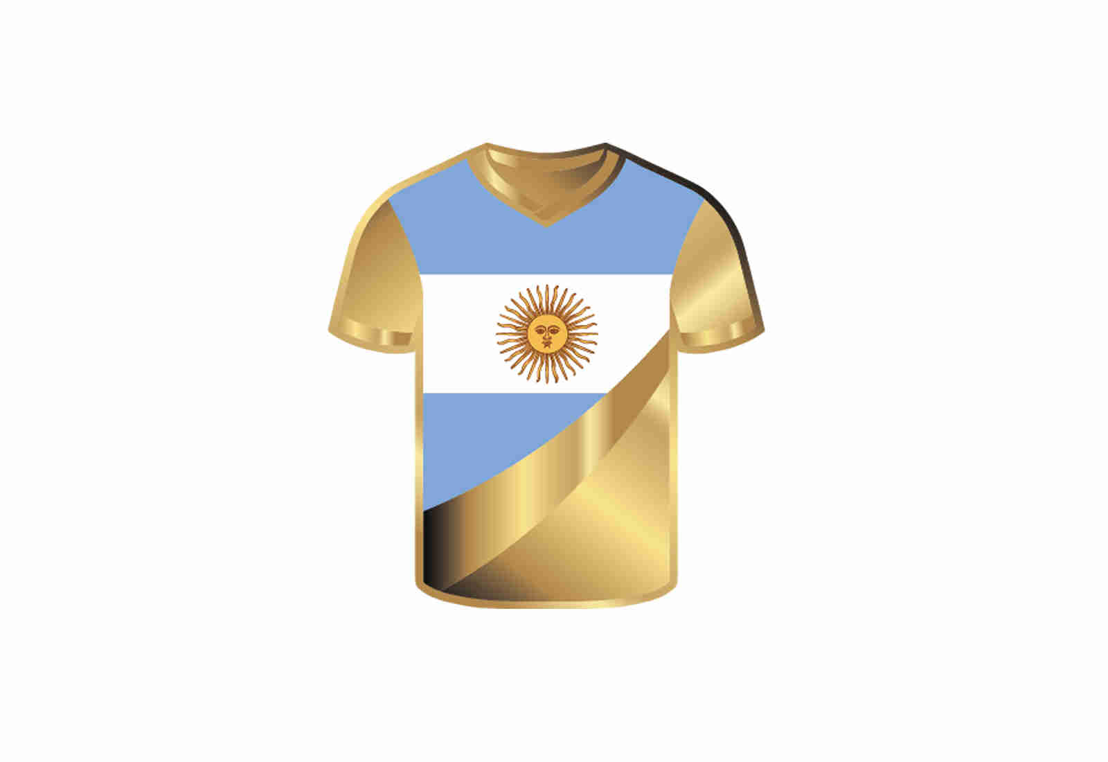 Goldmünze Motiv "Trikot Argentinien" 999/1000 Gold im Geschenketui