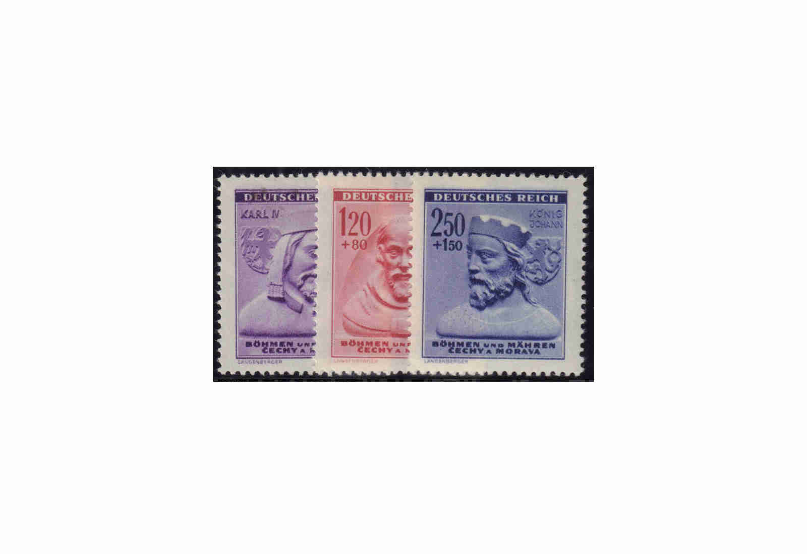 Böhmen und Mähren Winterhilfswerk Michel Nr. 114 bis 116 gestempelt