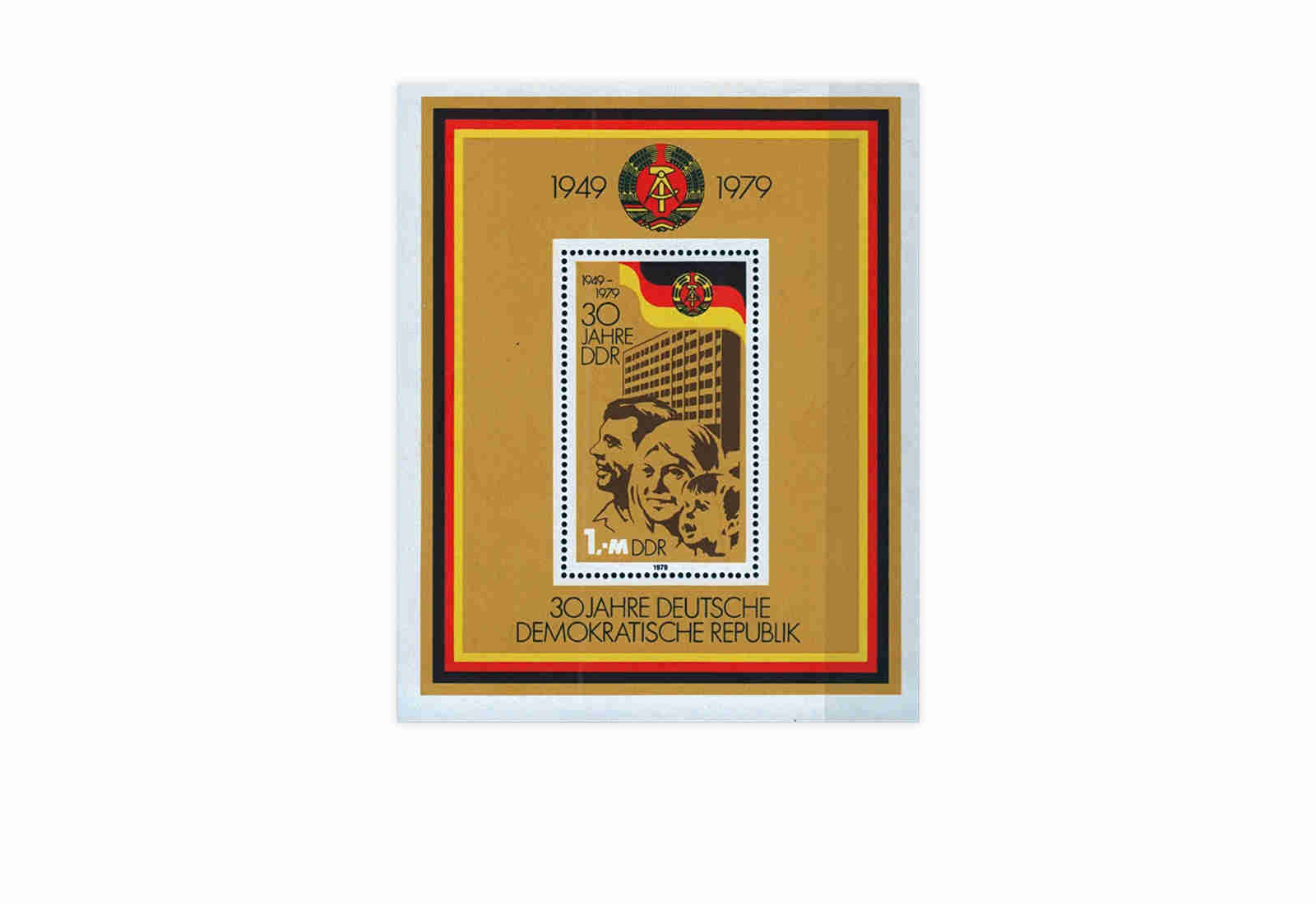 DDR Block 56 30 Jahre DDR 1979 gestempelt