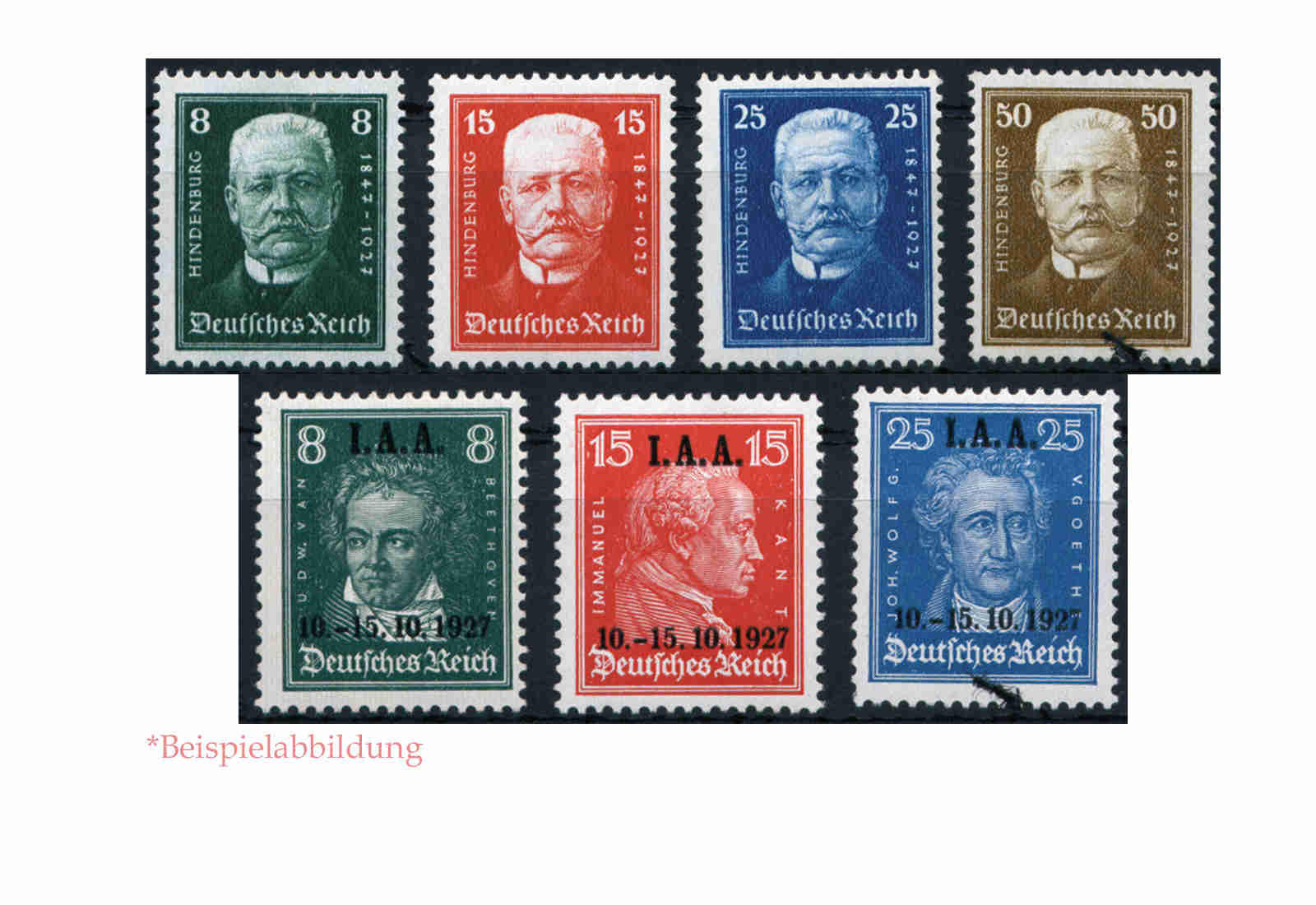 DR Jahrgang 1927 gest. 7 Marken MiNr 403-409