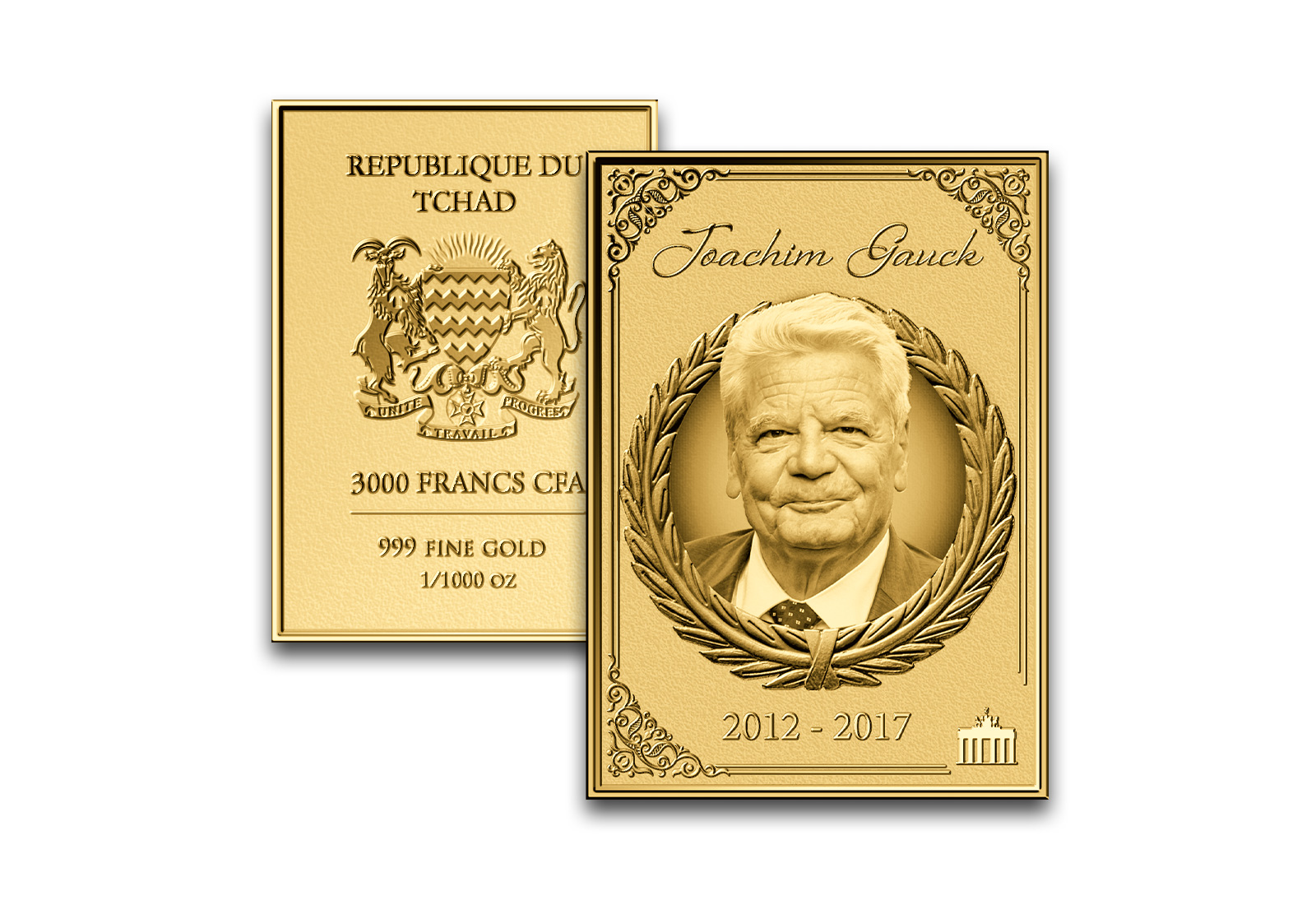 Goldmünzbarren Bundespräsident Joachim Gauck 999/1000 Gold
