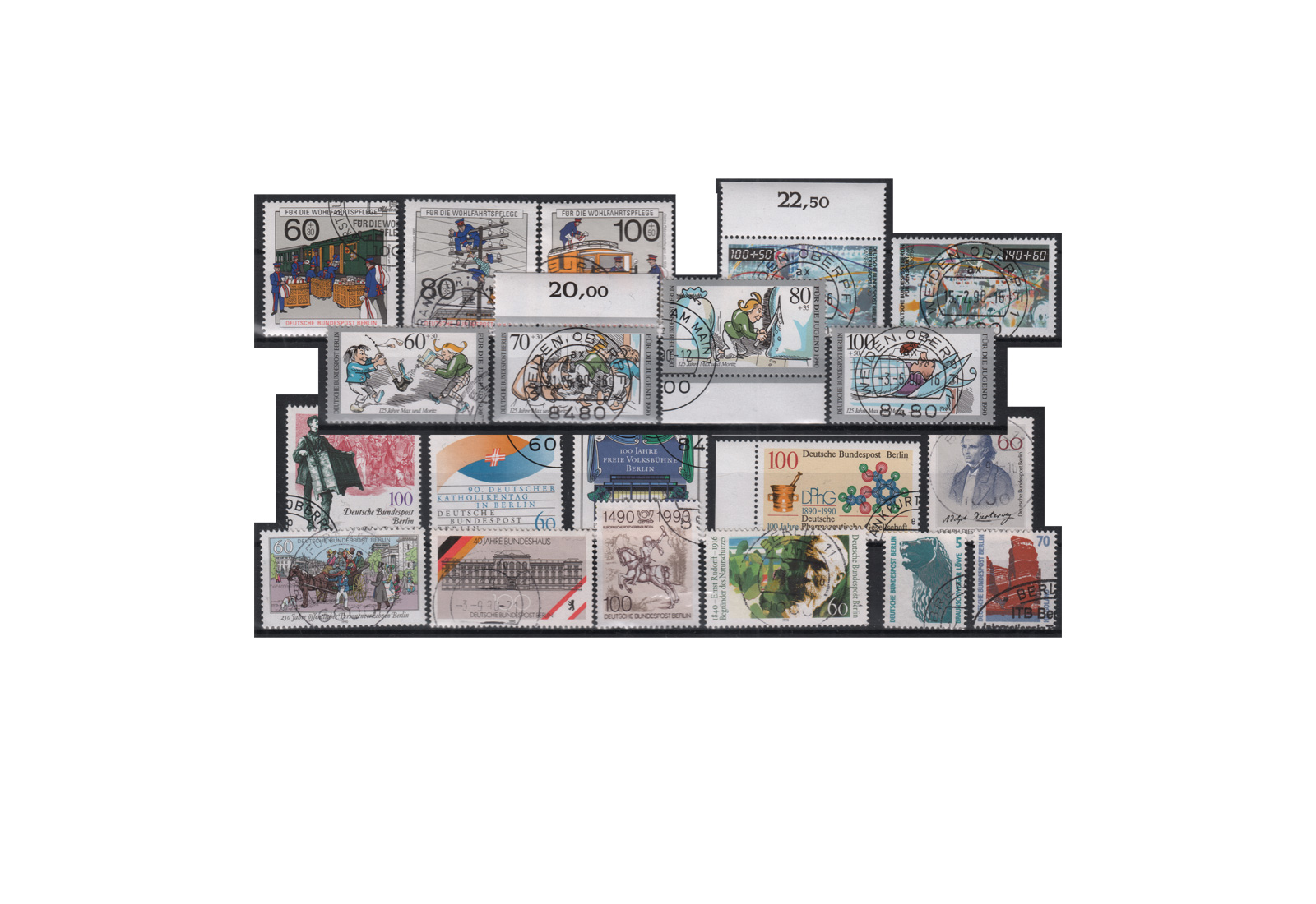 Berlin Jahrgang 1990 gestempelt