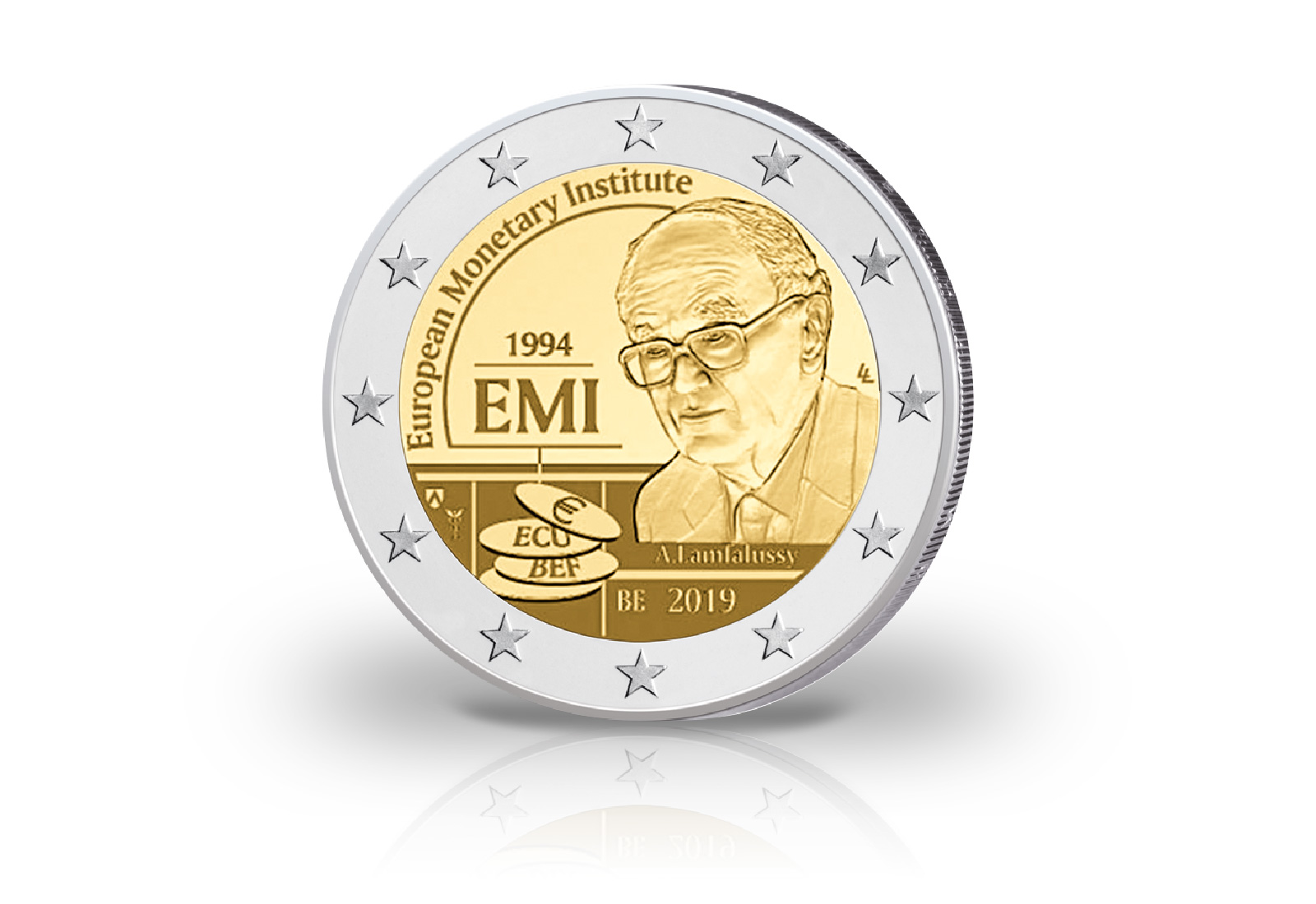 2 Euro 2019 Belgien 25 Jahre Europäisches Währungsinstitut st in Coincard