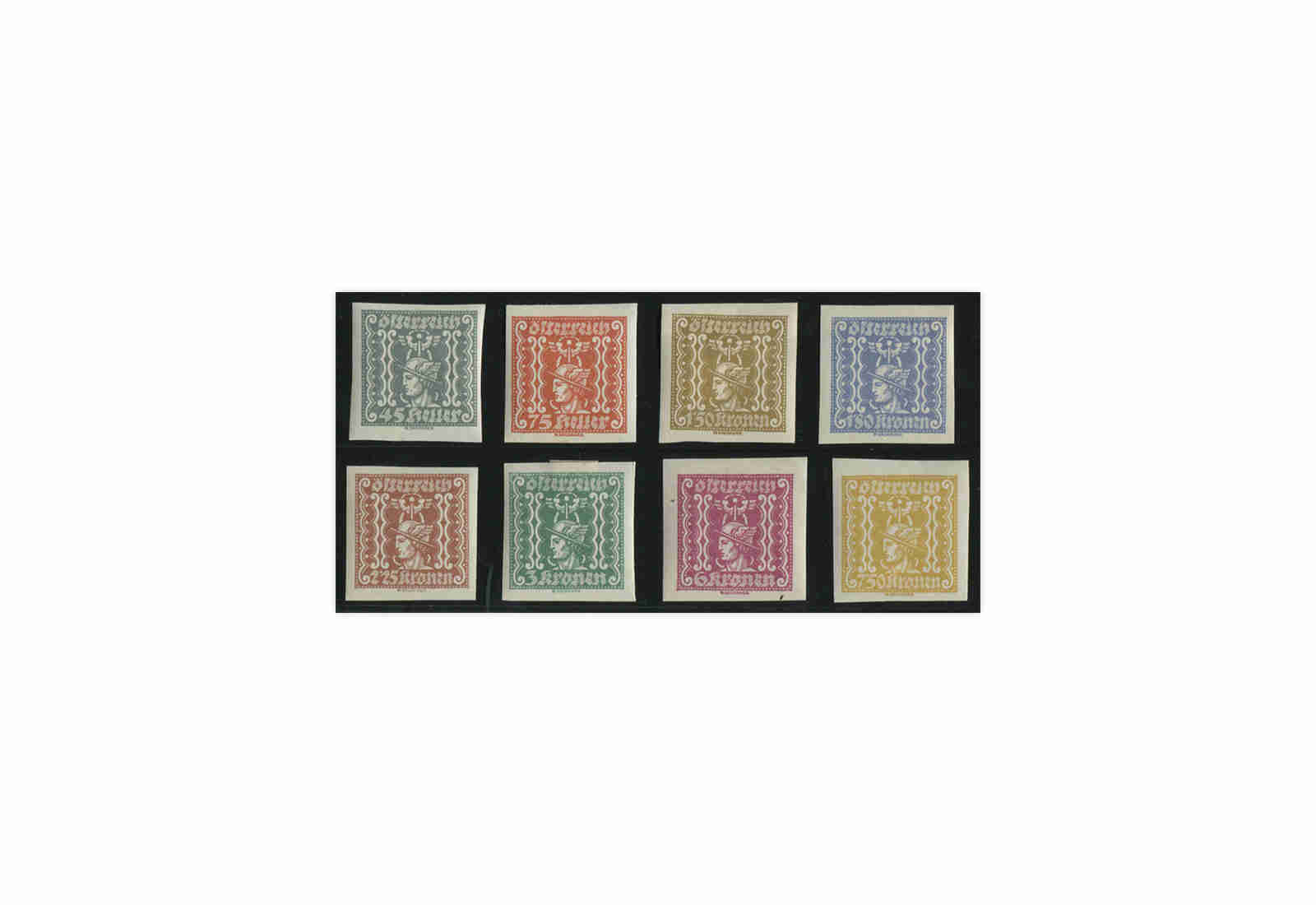 Österreich Mi.Nr. 409/416 Falz Zeitungsmarken 1922