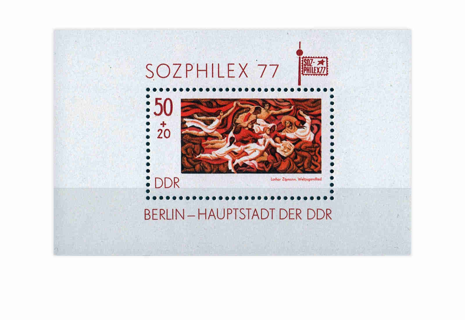 DDR Block 48 SOZPHILEX 1977 gestempelt