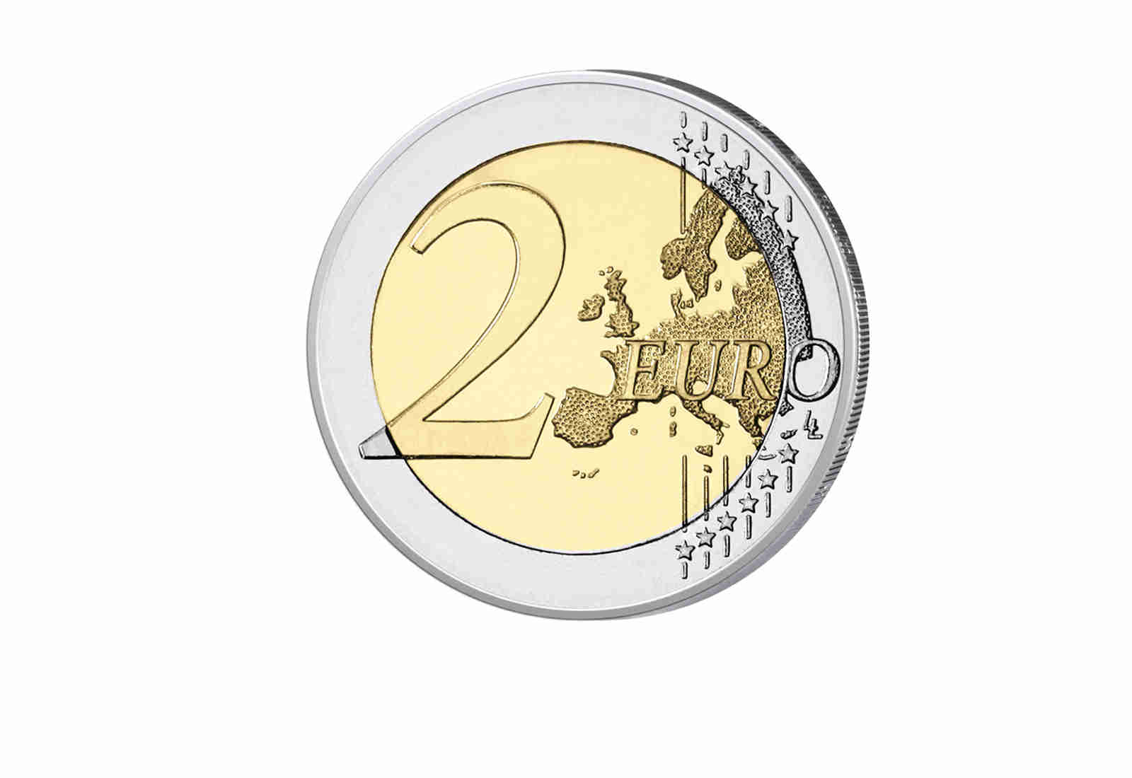 2 Euro 2025 Italien Weltreise des Segelschiffes Amerigo Vespucci 2023 - 2025 mit Farbapplikation