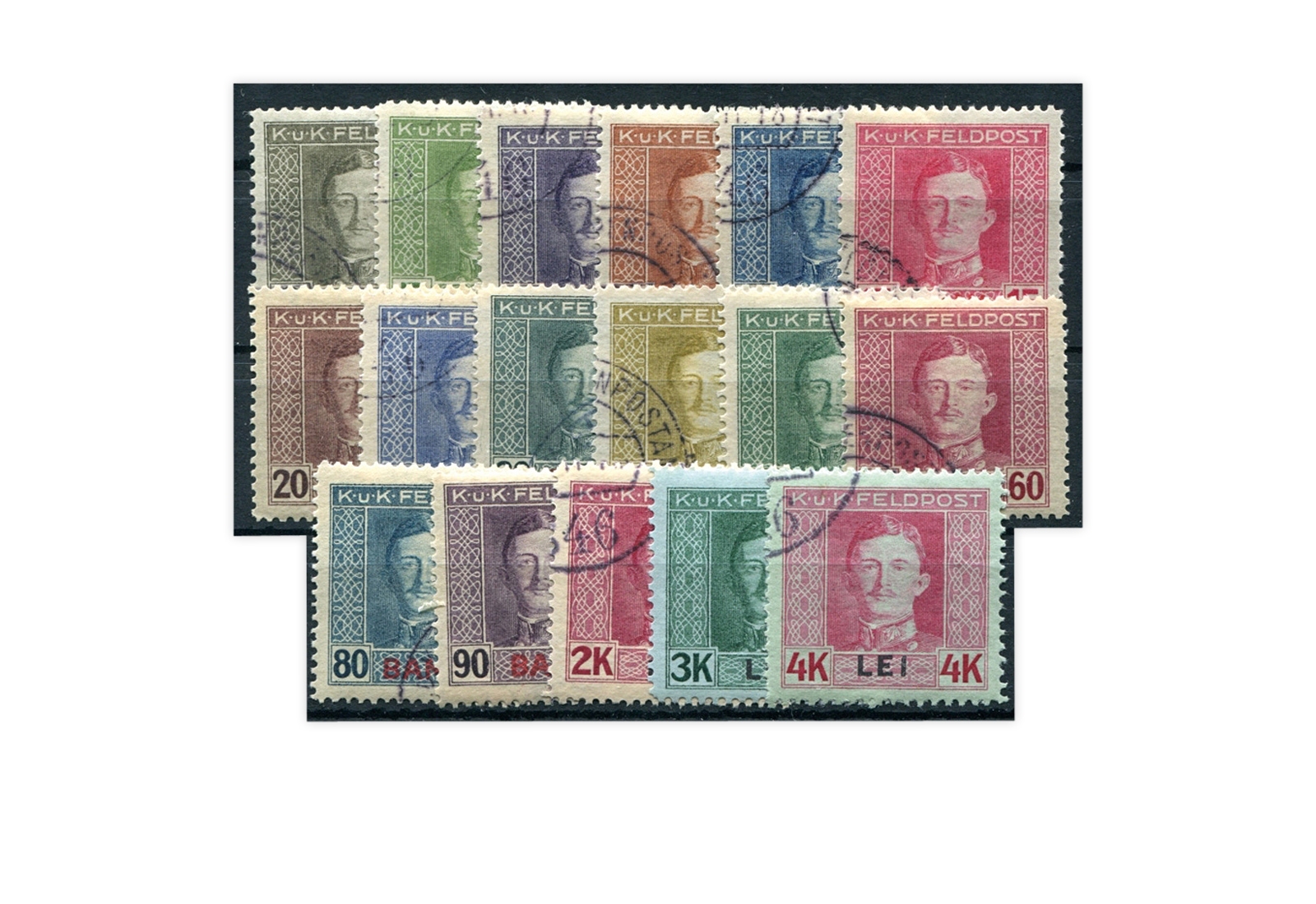 Österreich Feldpost Mi.Nr. 1-17 gest.