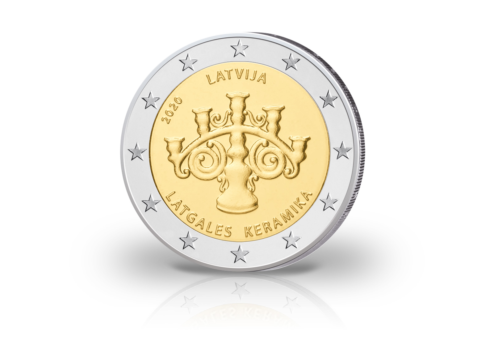 2 Euro 2020 Lettland Lettgallische Keramik