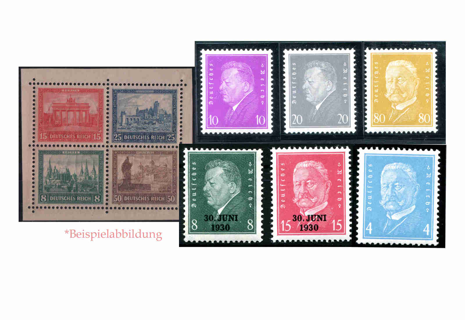 DR Jahrgang 1930 ** 16 Marken + 1 Block MiNr.: 435-453