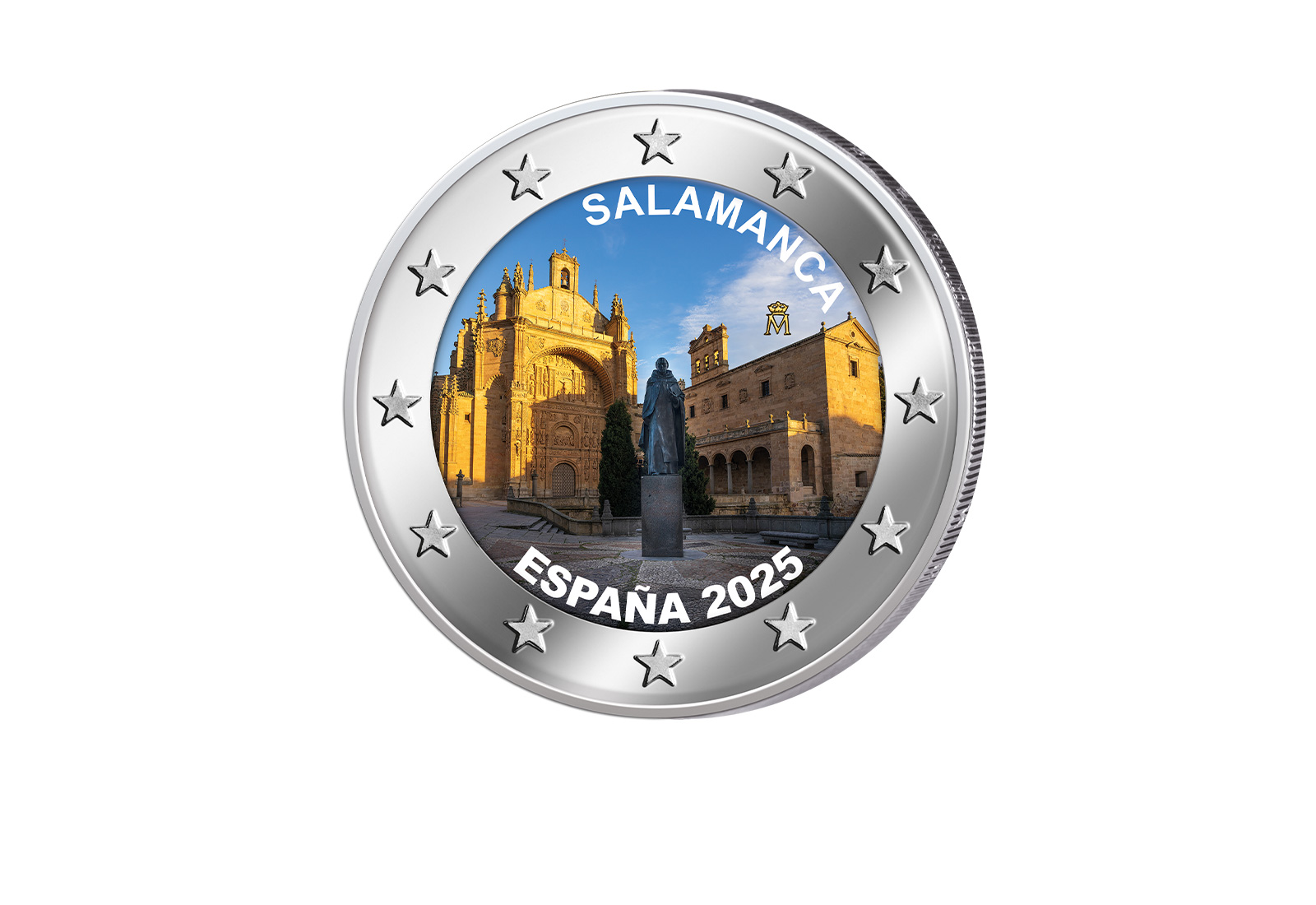 Spanien 2 Euro 2025 Weltkulturerbe Salamanca mit Farbapplikation