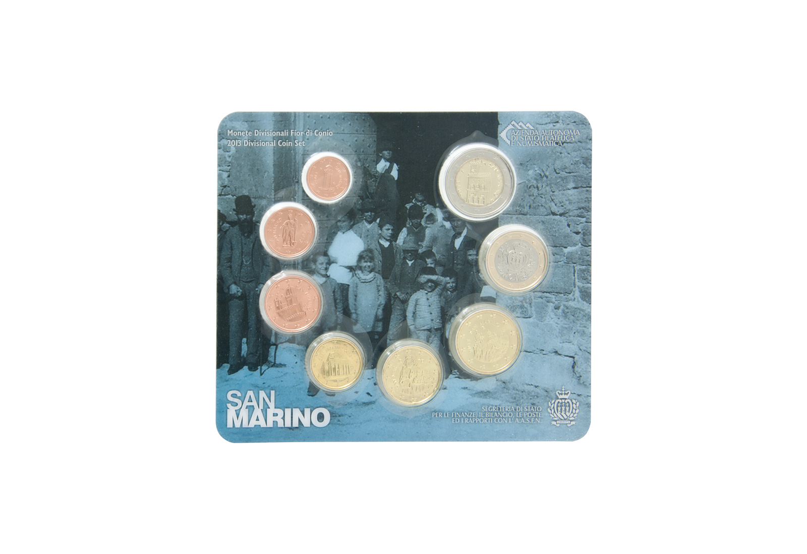 Kursmünzensatz 2013 San Marino st im Blister