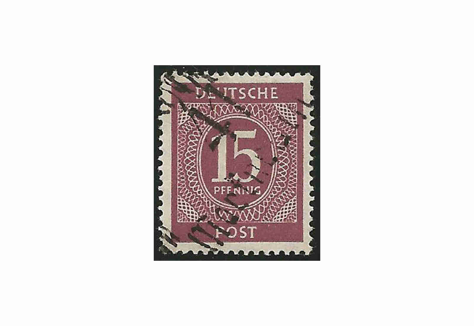 SBZ Bezirkshandstempel - Ziffernausgaben 1948 Michel Nr. I i gestempelt geprüft