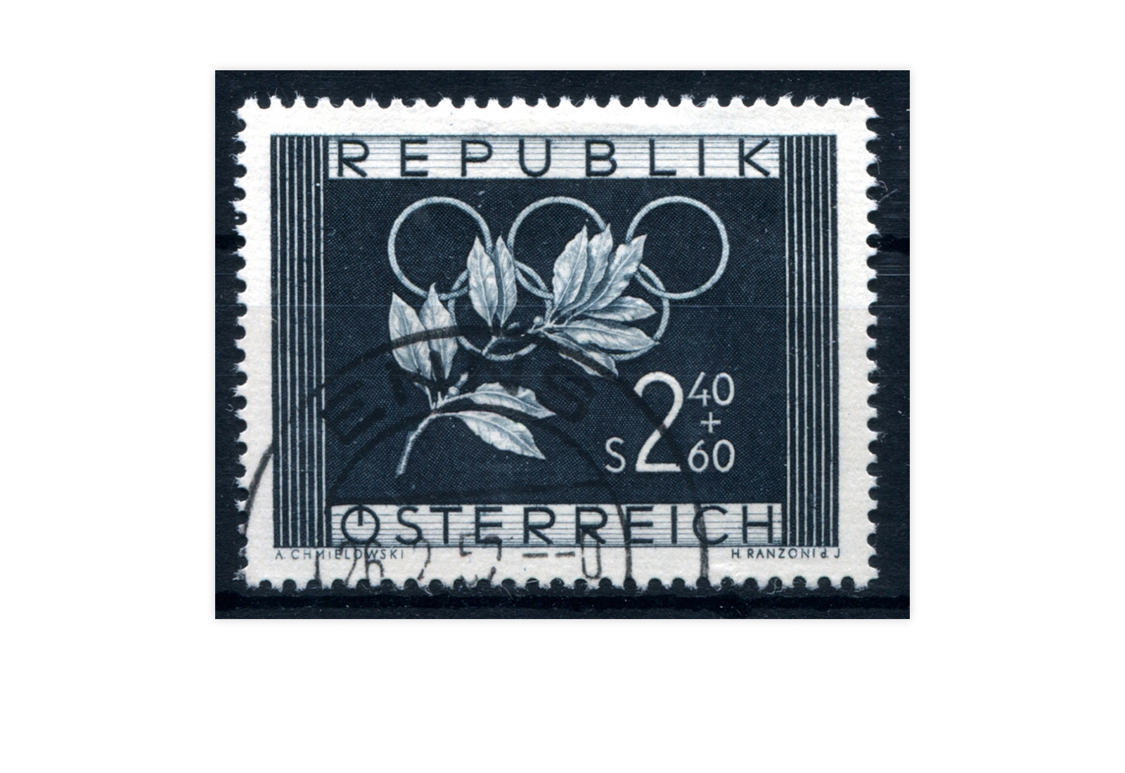 Österreich Mi.Nr. 969 Olympia-Marke gestempelt