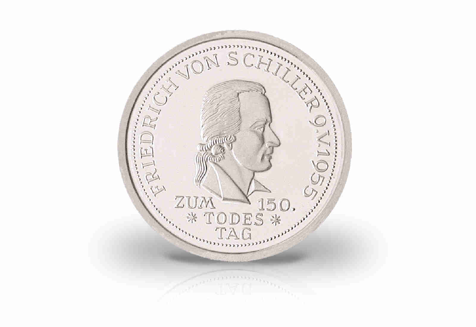 150. Todestag Friedrich von Schiller mit Silberauflage