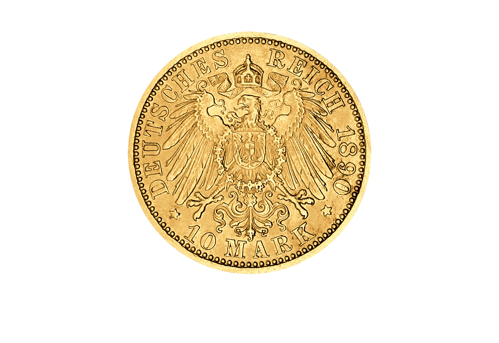 10 Mark 1890-1912 Kaiserreich Wilhelm II. Preußen Jaeger-Nr. 251