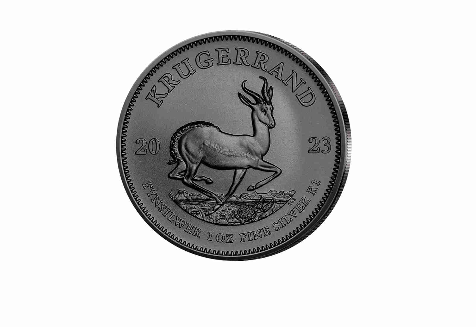 Krügerrand 1 oz Silber 2023 Südafrika veredelt mit Ruthenium