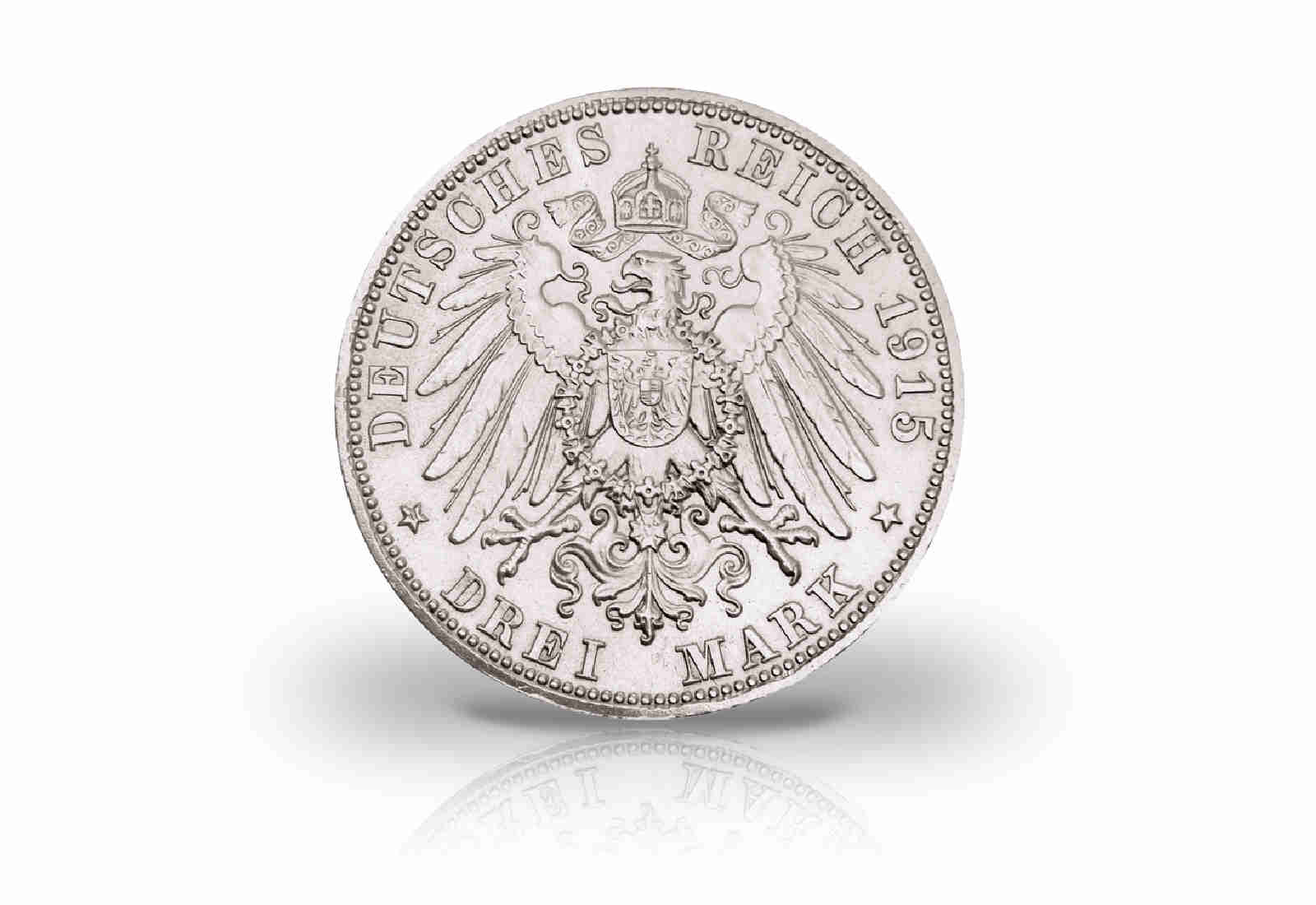 3 Mark 1915 Deutsches Kaiserreich Sachsen-Meiningen Herzog Georg II. Jaeger-Nr. 155