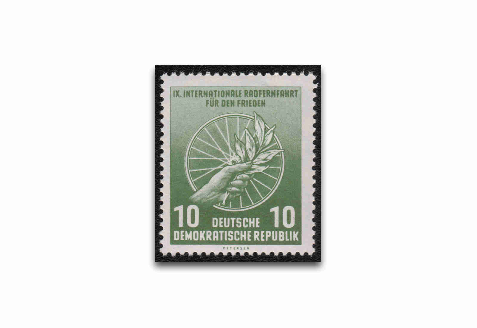 Briefmarke DDR Internationale Radfernfahrt für den Frieden 1956 Michel-Nr. 521 b postfrisch