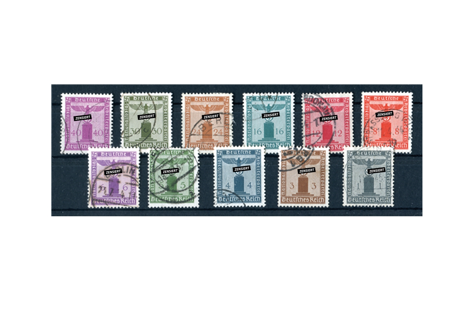 Deutsches Reich Mi. Nr. D 155/165 gestempelt