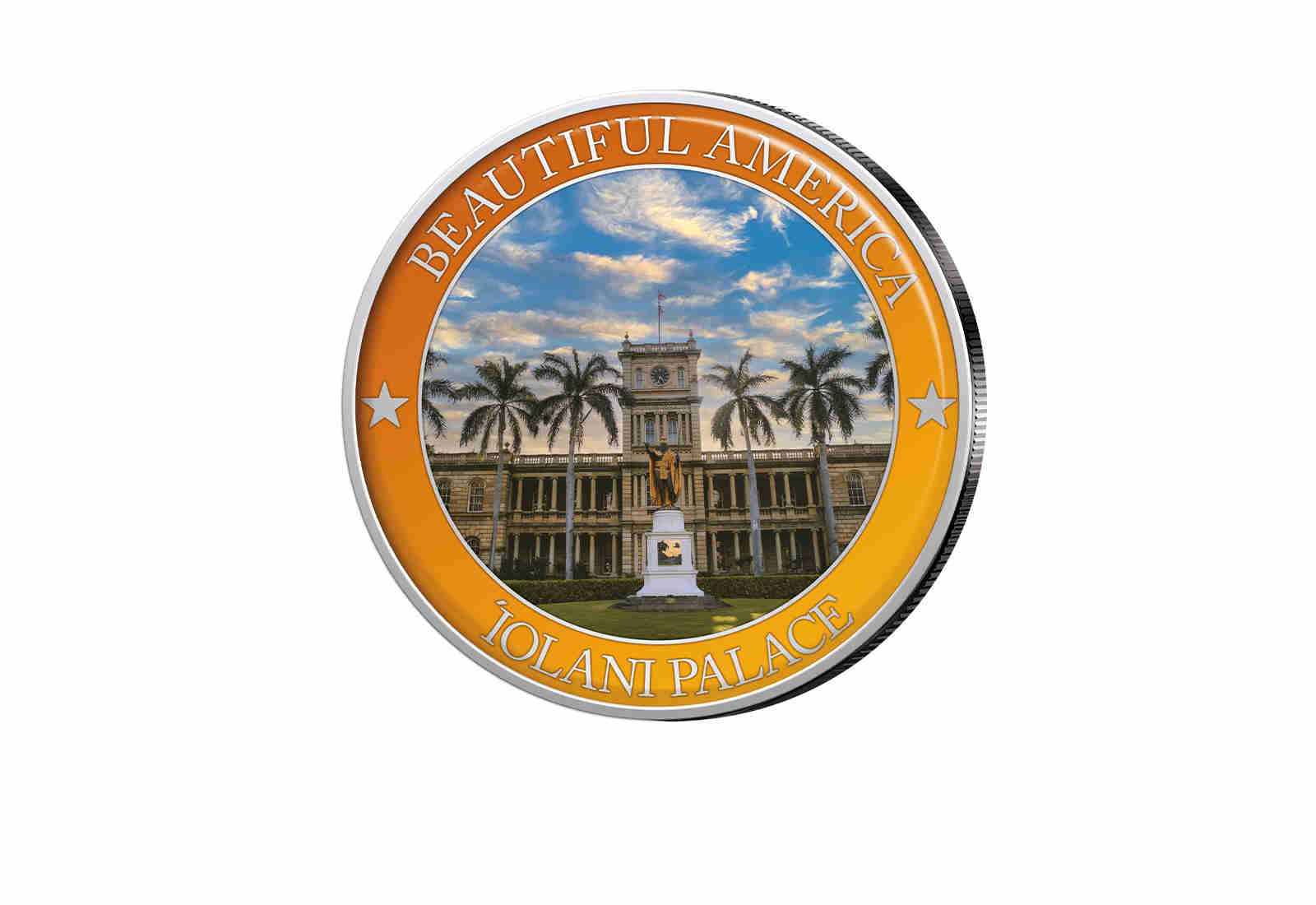 1/2 Dollar USA Iolani Palace - Serie Beautiful America mit Farbapplikation