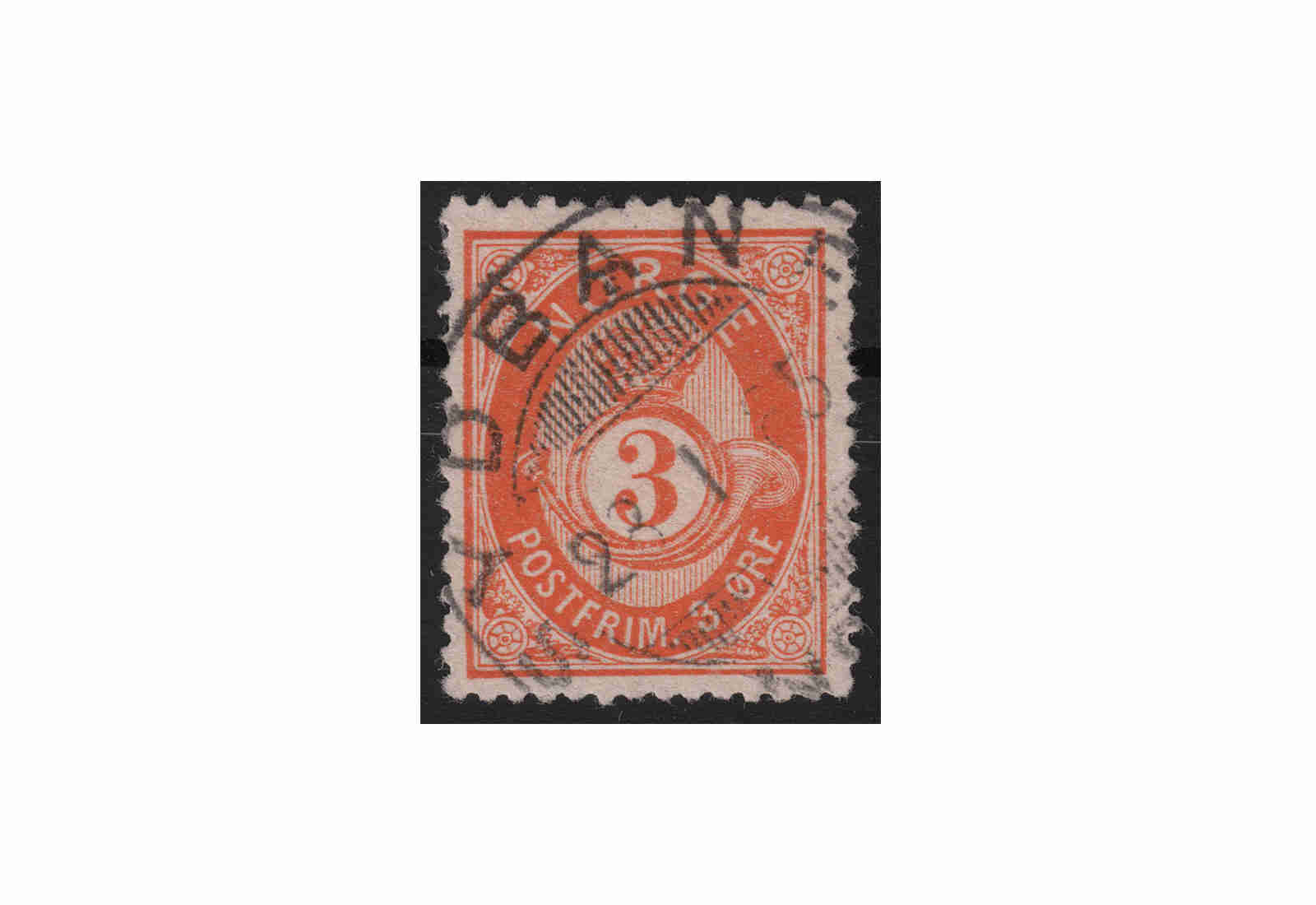 Norwegen Freimarke: Posthorn 1877/78 NOR Michel Nr. 23 gestempelt