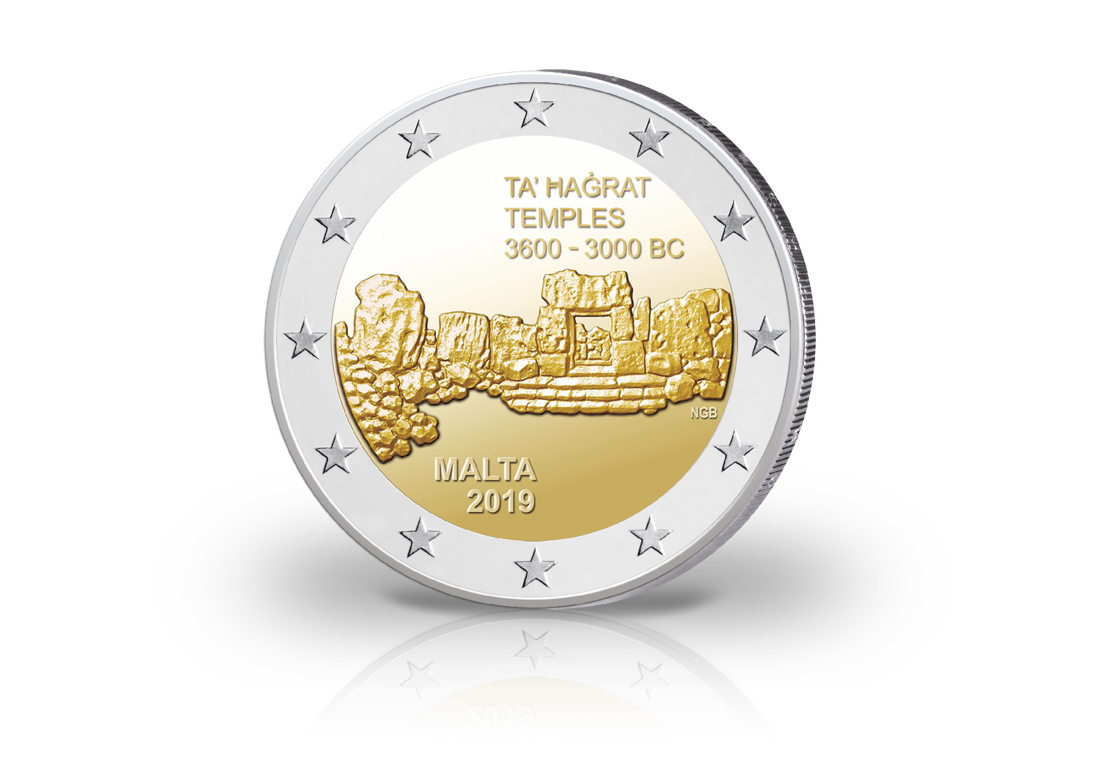 2 Euro 2019 Malta Ta Hagrat Tempel