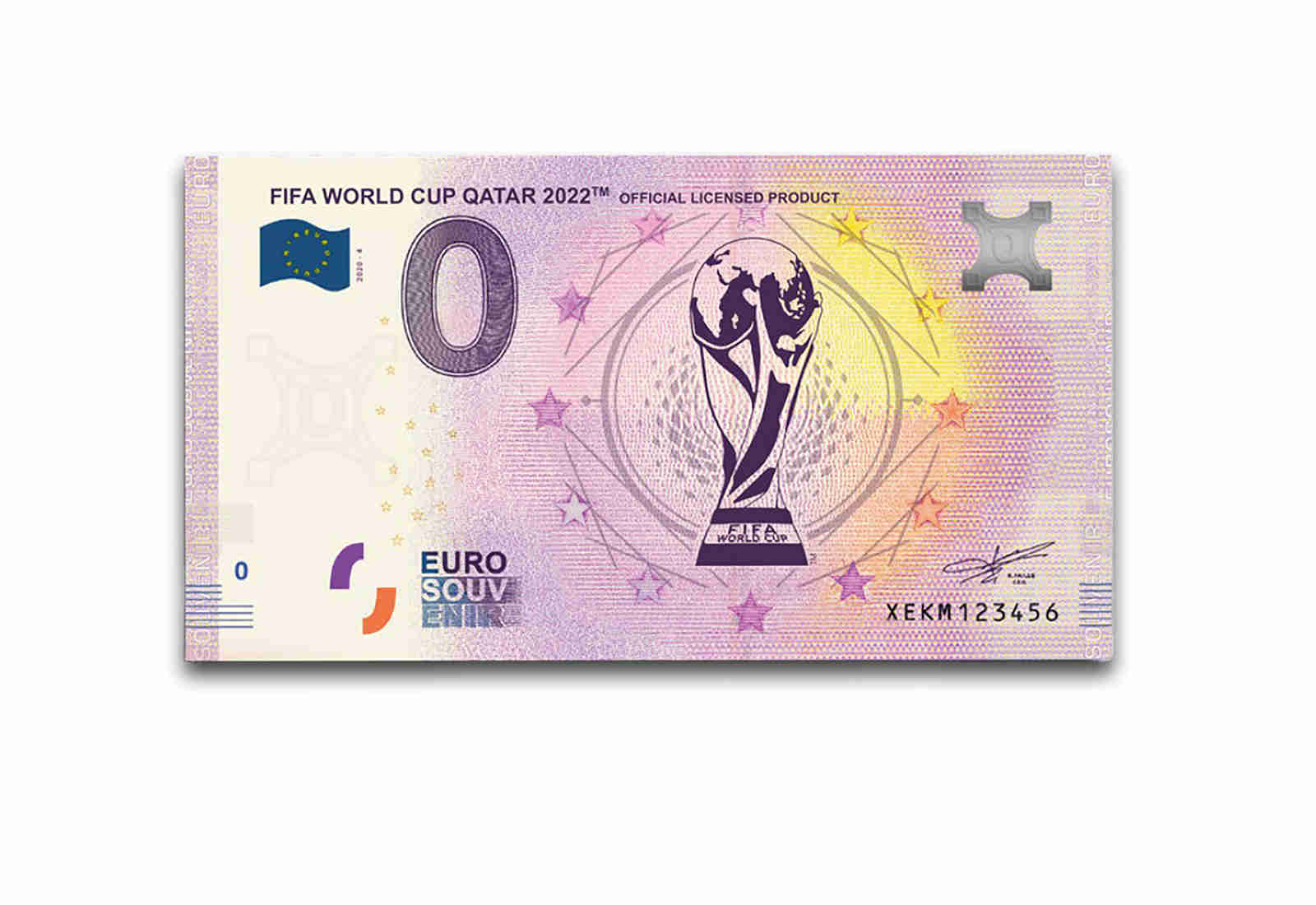 0 Euro Banknote World Cup Pokal
