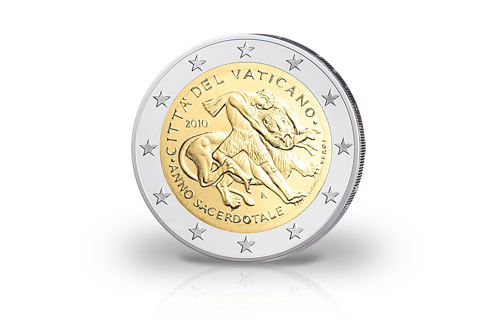 2 Euro 2010 Vatikan Priesterjahr st im Blister