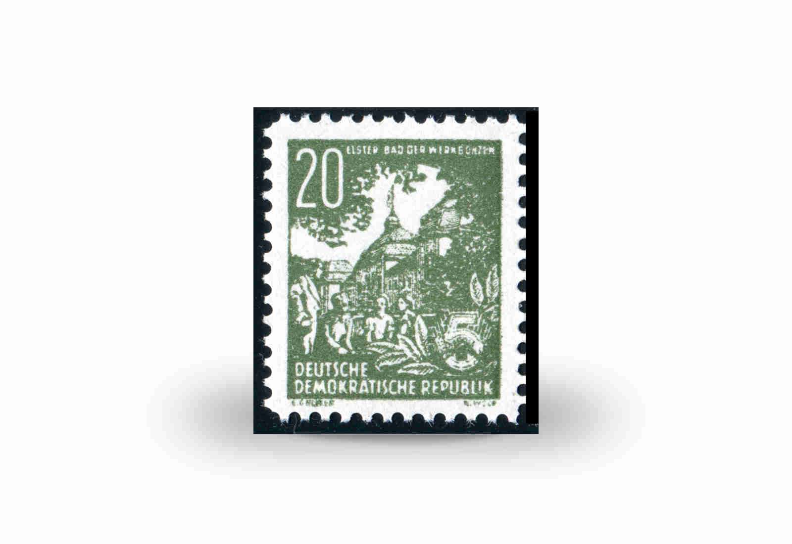Briefmarke DDR Bad der Werkbonzen Michel-Nr. 10 postfrisch und geprüft