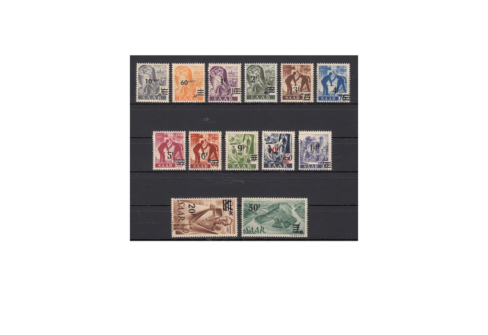 Saar MiNr.: 226-238 Z II gest.