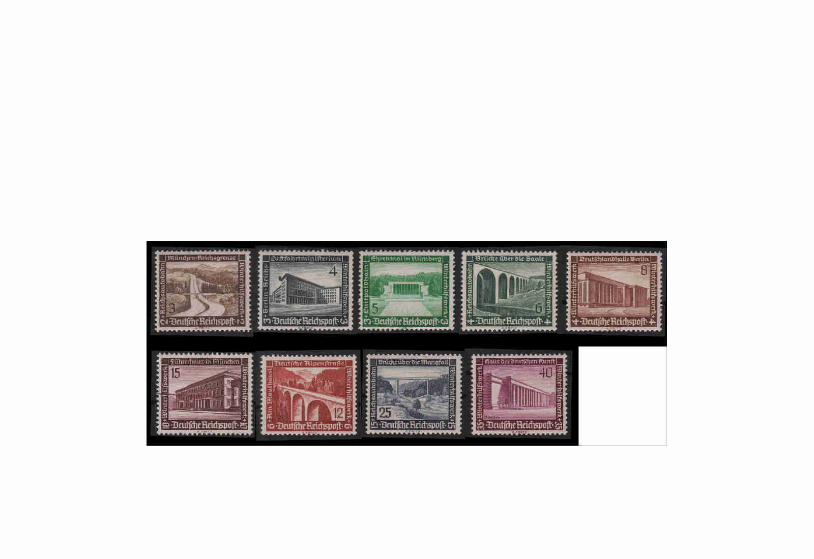 Briefmarken Deutsches Reich Mi.Nr. 634/642 **