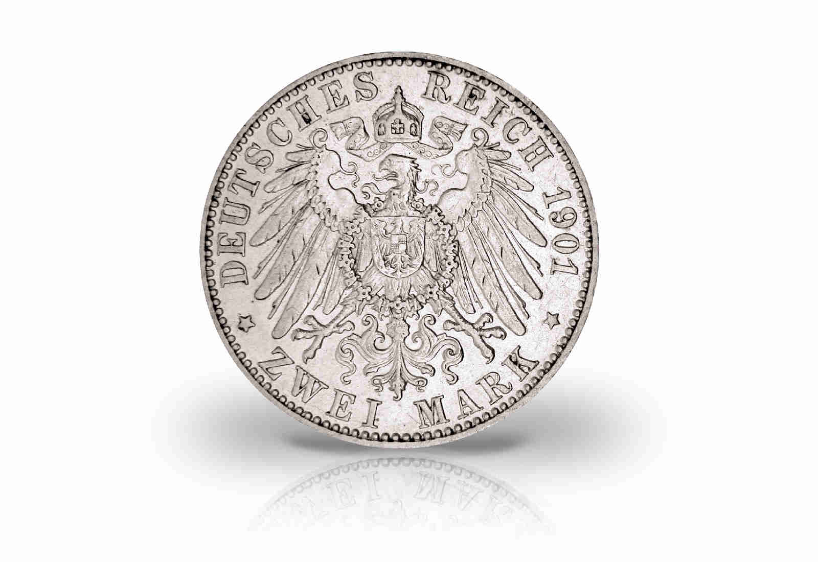 2 Mark 1901 Deutsches Kaiserreich Preußen 200 Jahre Königreich Jaeger-Nr. 105