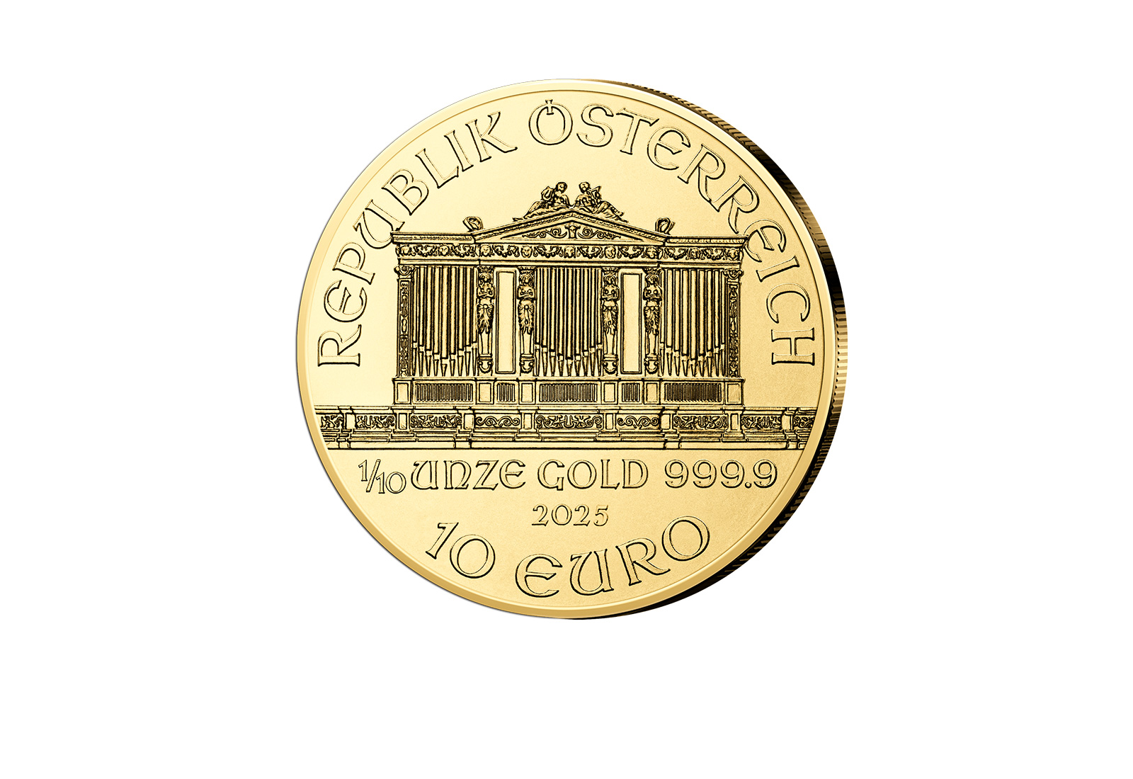 Wiener Philharmoniker 1/10 oz Gold  2025 Österreich