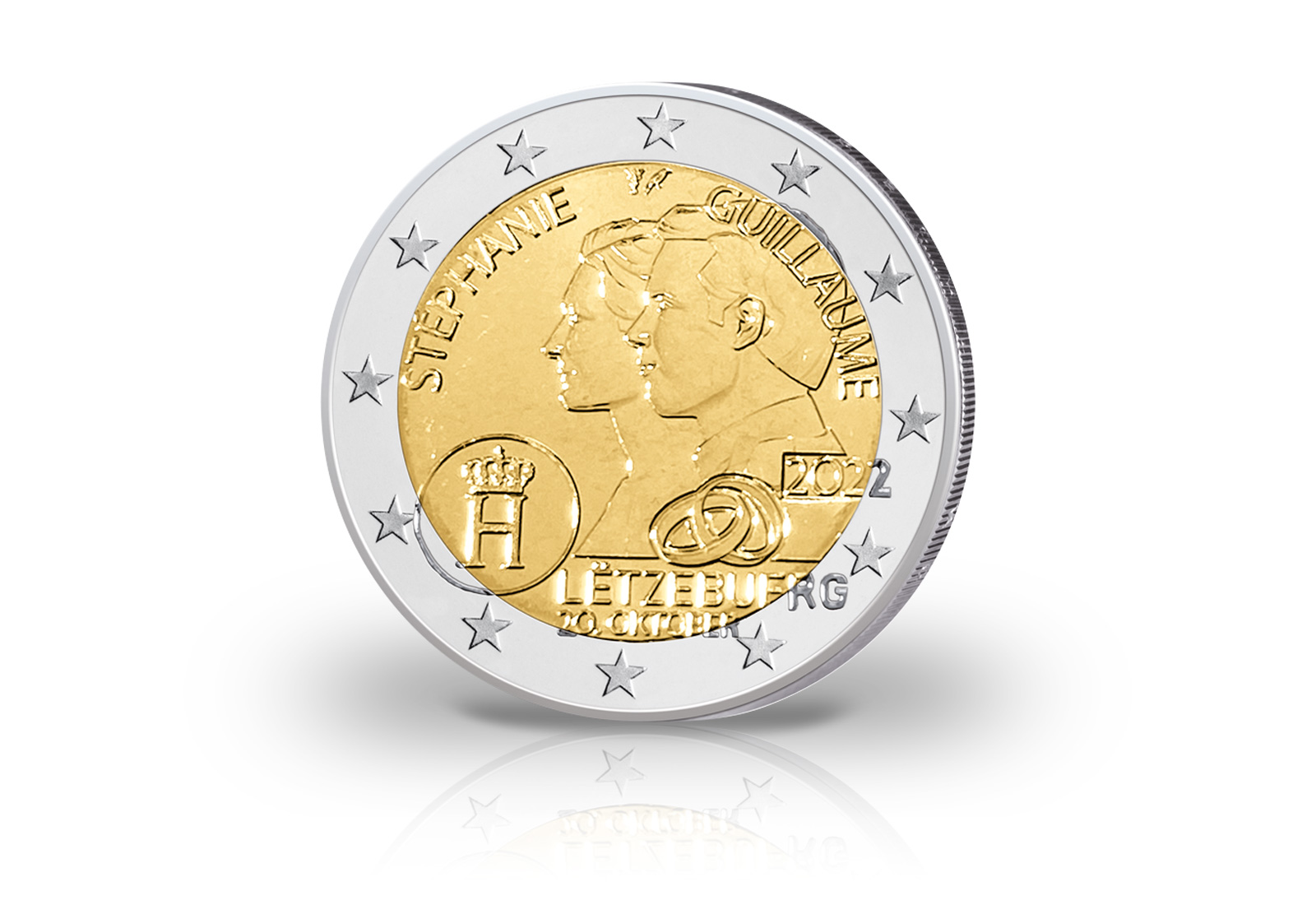 2 Euro 2022 Luxemburg 10. Hochzeitstag Erbgroßherzog