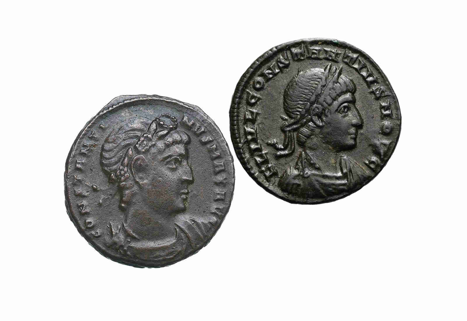 2er-Set Rom Konstantin I. 306-337 und Constantinus II. 324-337 im Etui inkl Zertifikat