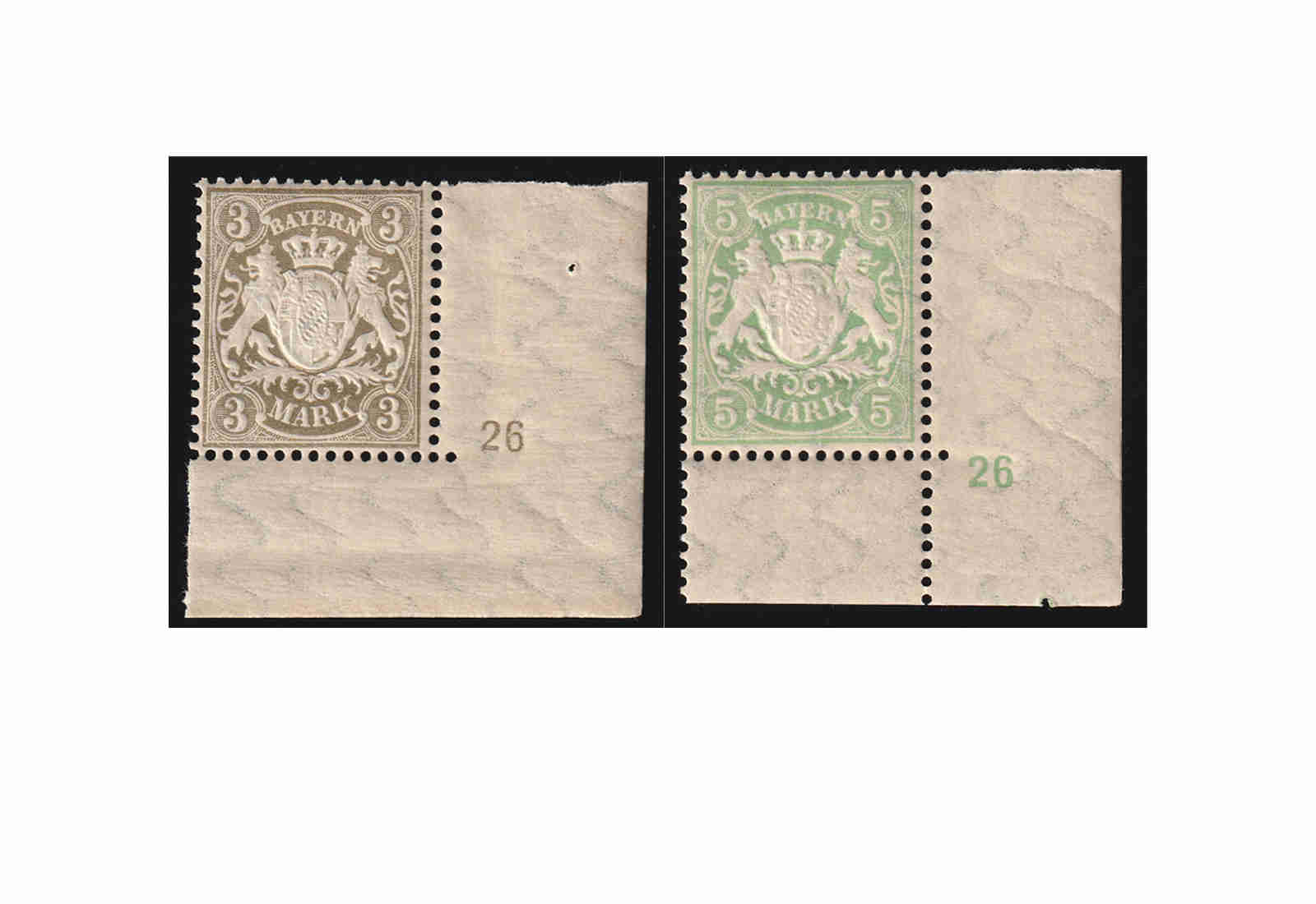 Briefmarken Bayern MiNr.: 69-70 **