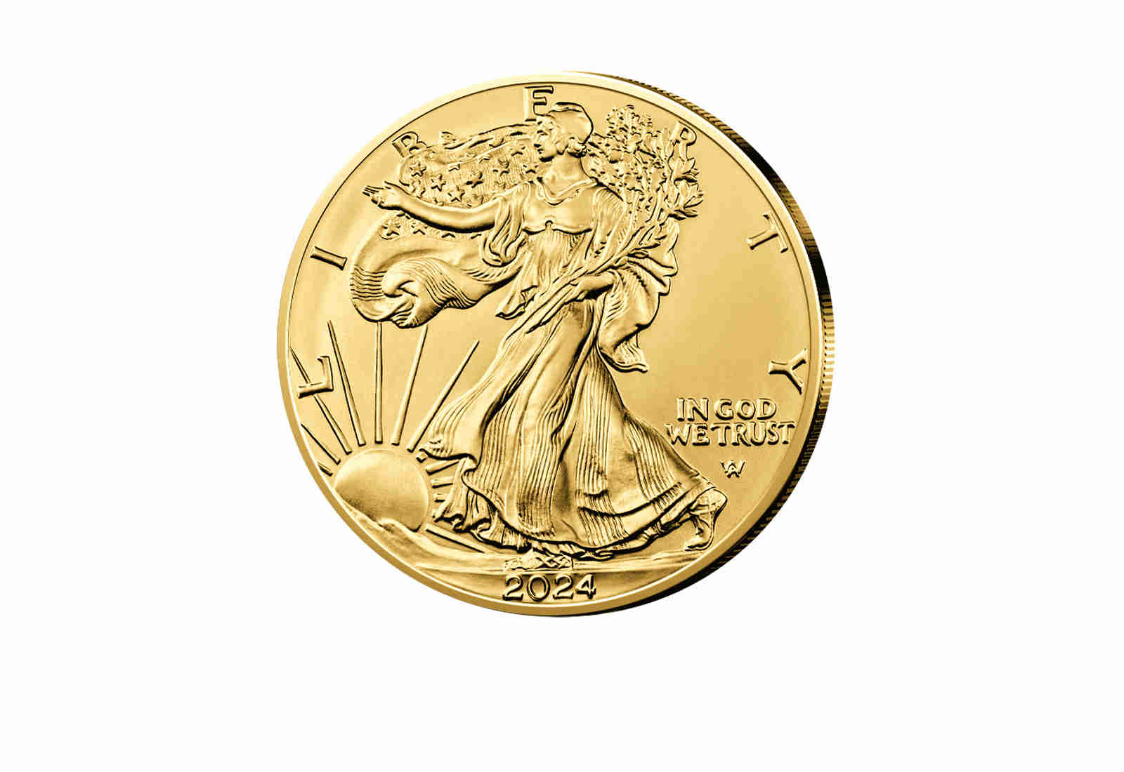 American Eagle 1 oz Silber 2024 USA mit Goldauflage