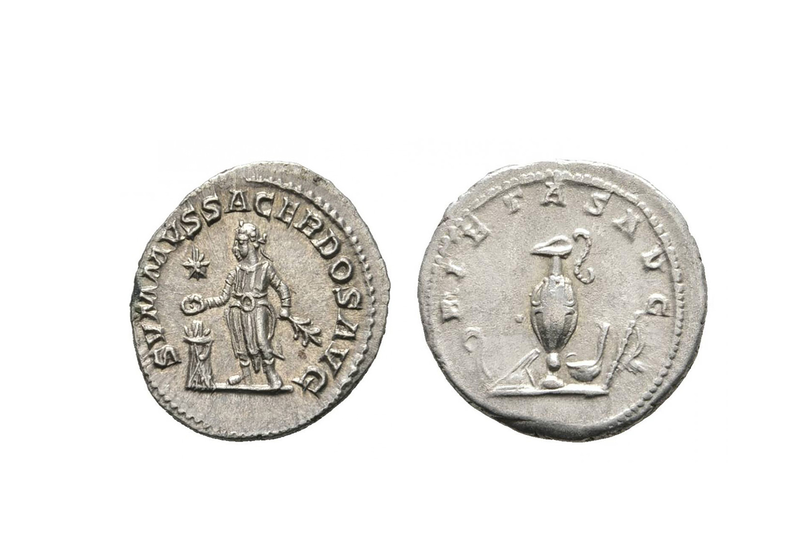 2x Silberdenare 218-235 n.Chr Antoninus IV & Alexander Severus