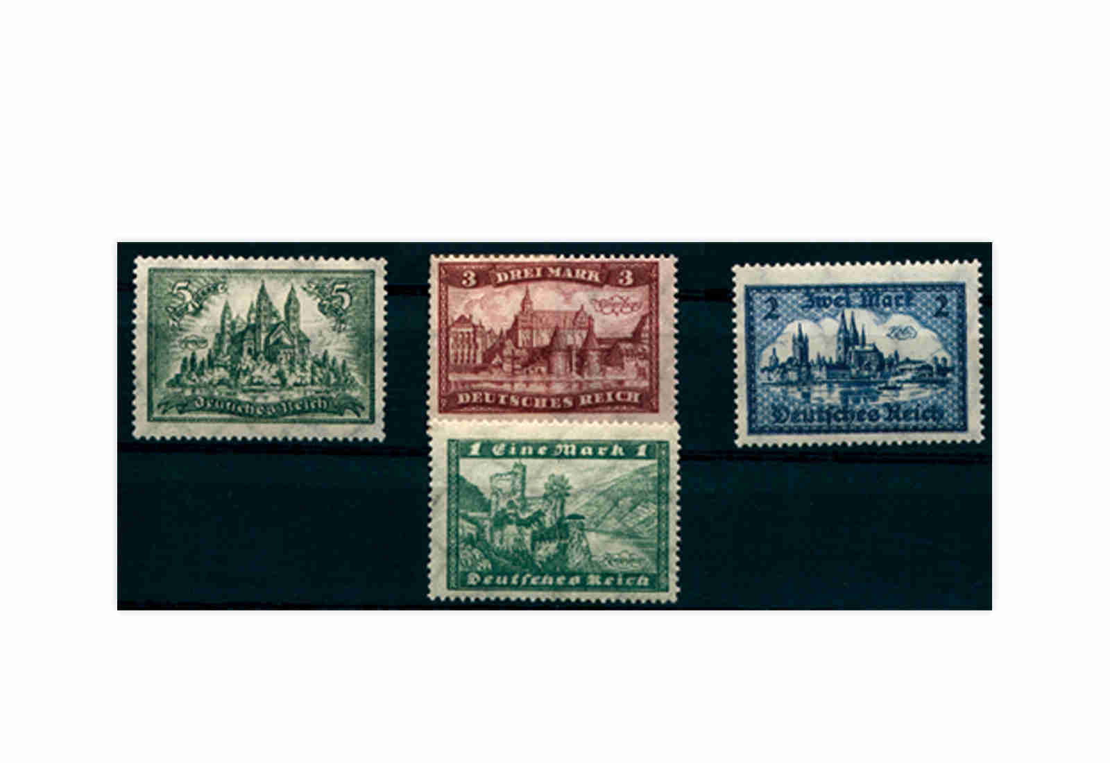 Briefmarken Deutsches Reich 1924 Michel-Nr. 364/367 postfrisch