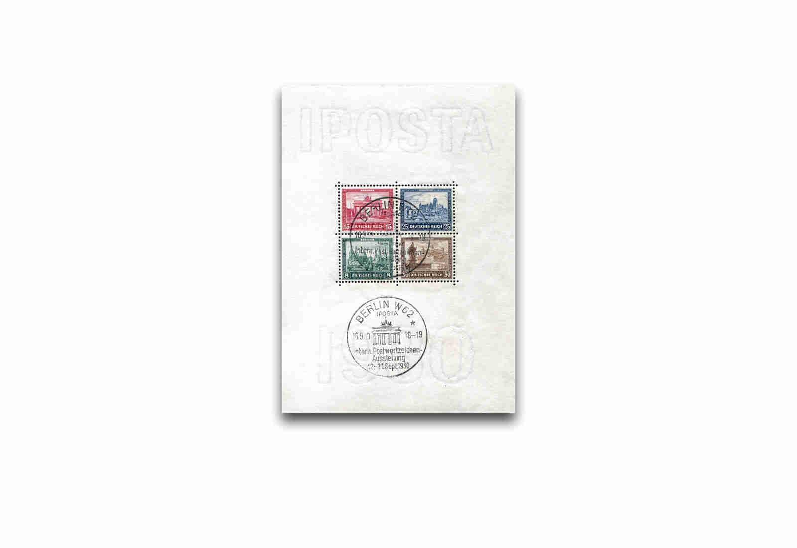 Deutsches Reich Block 1 gest. gp. IPOSTA 1930