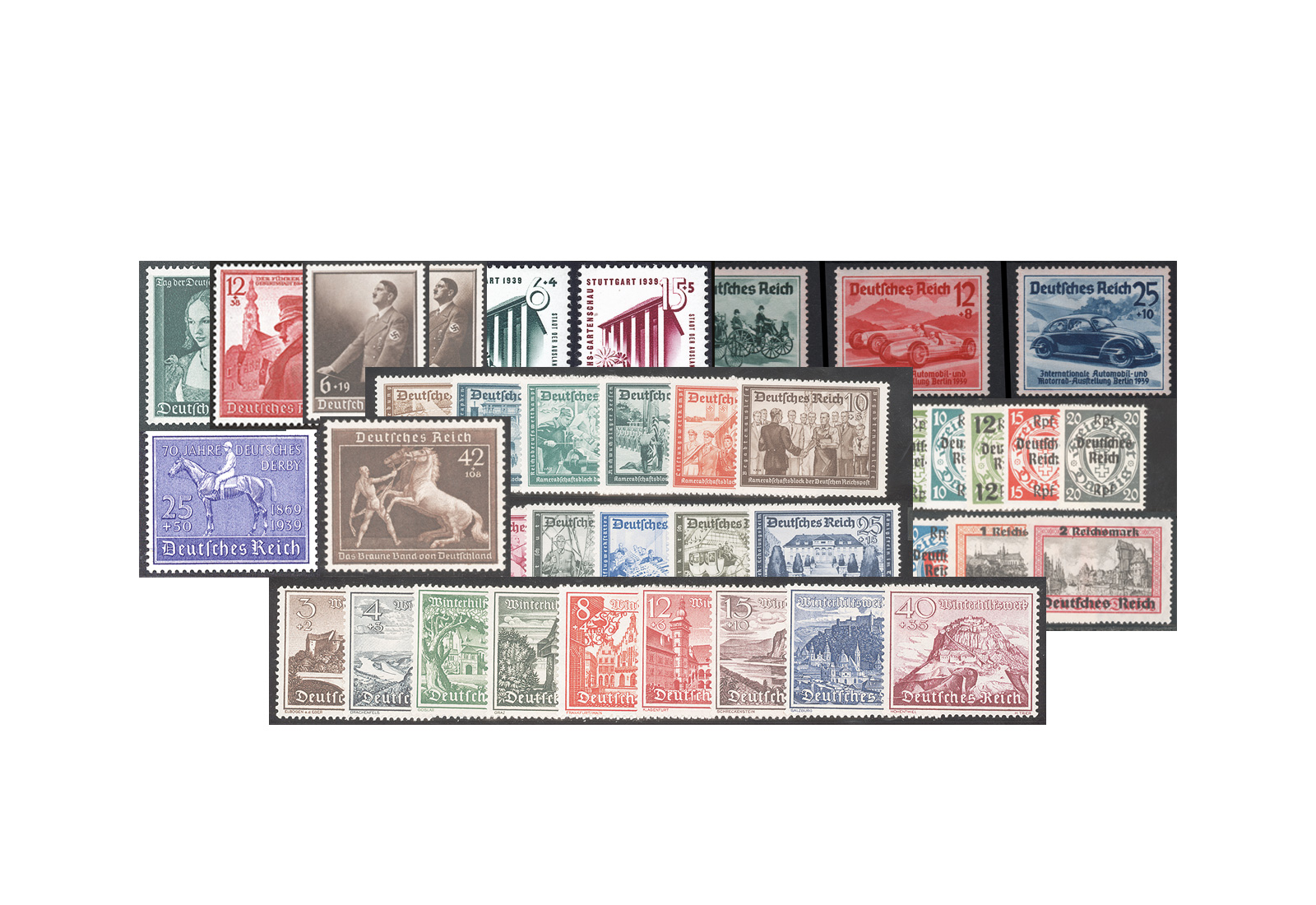 Deutsches Reich Michel-Nr. 686/Z 739 Jahrgang 1939 postfrisch 55 Marken